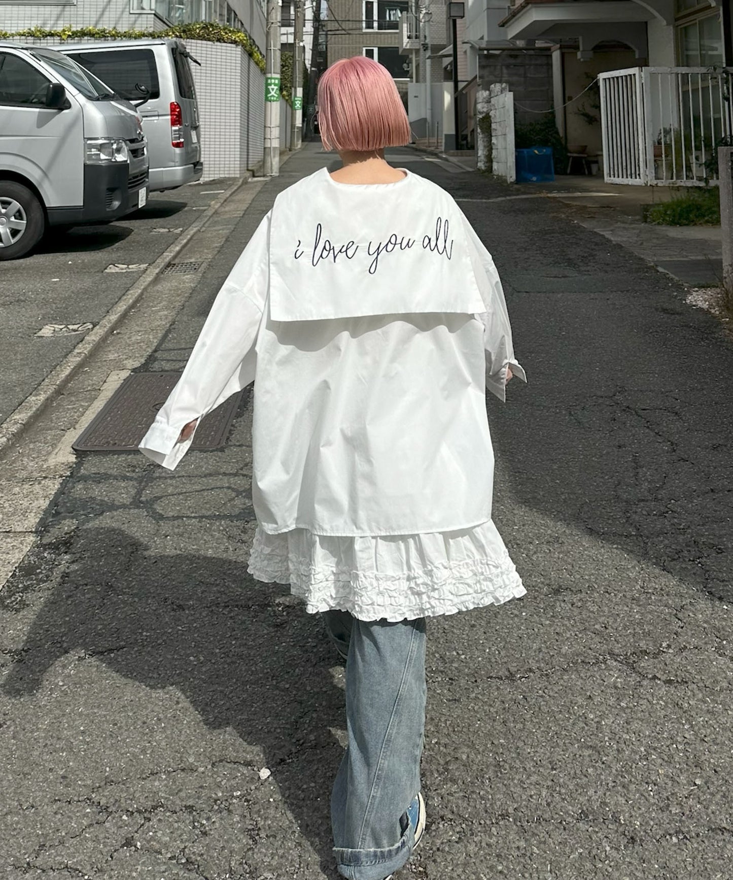 裾フリフリコットンスカート【オフホワイト】