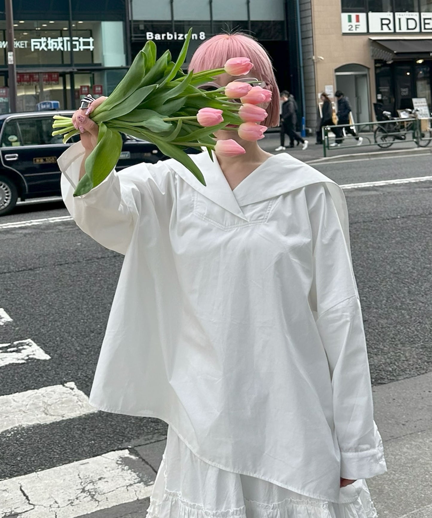 【リバイバル】メッセージセーラーシャツ【オフホワイト】