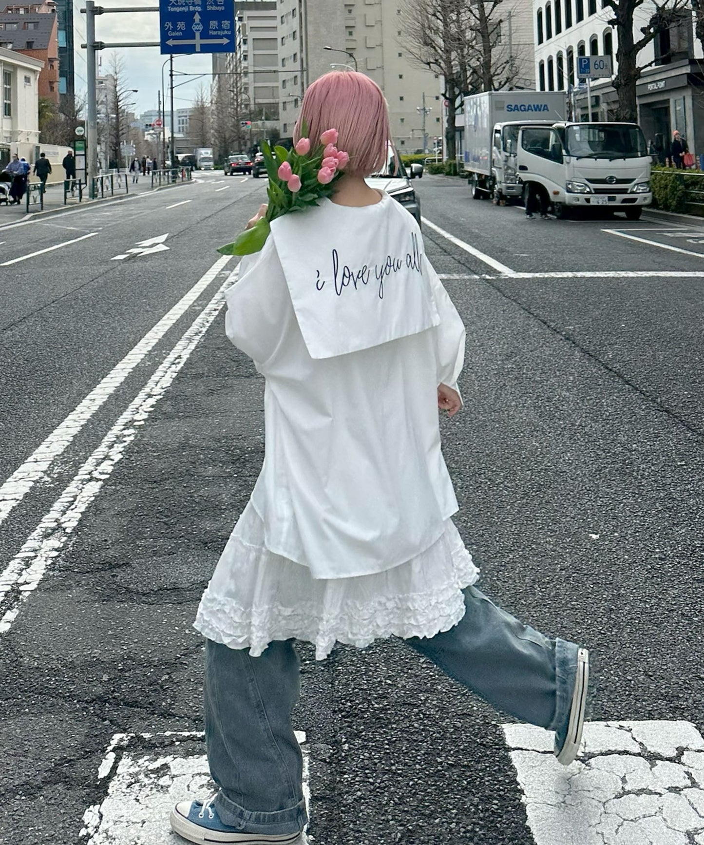 裾フリフリコットンスカート【オフホワイト】