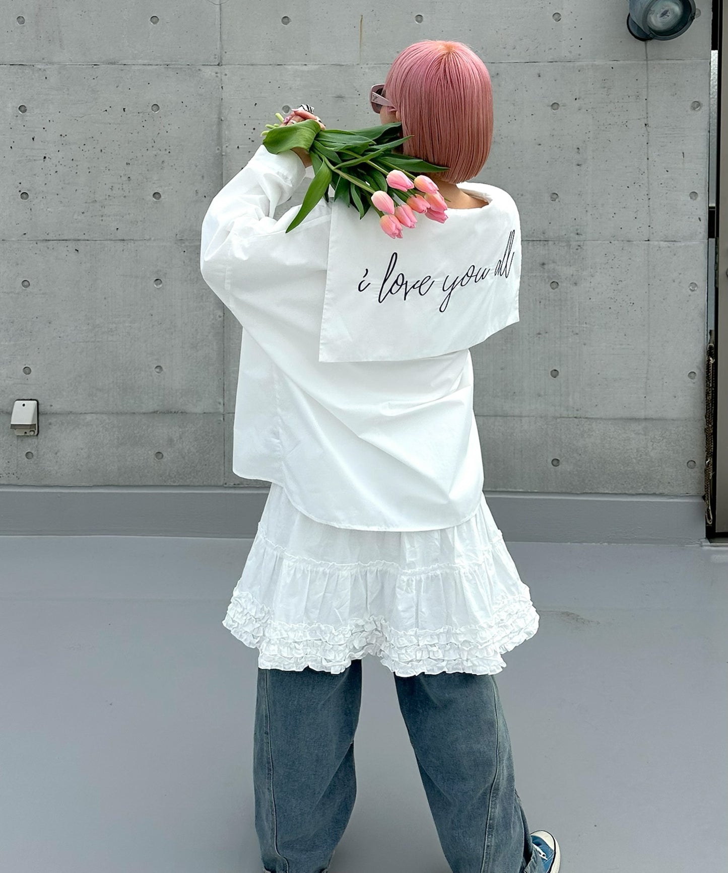 裾フリフリコットンスカート【オフホワイト】