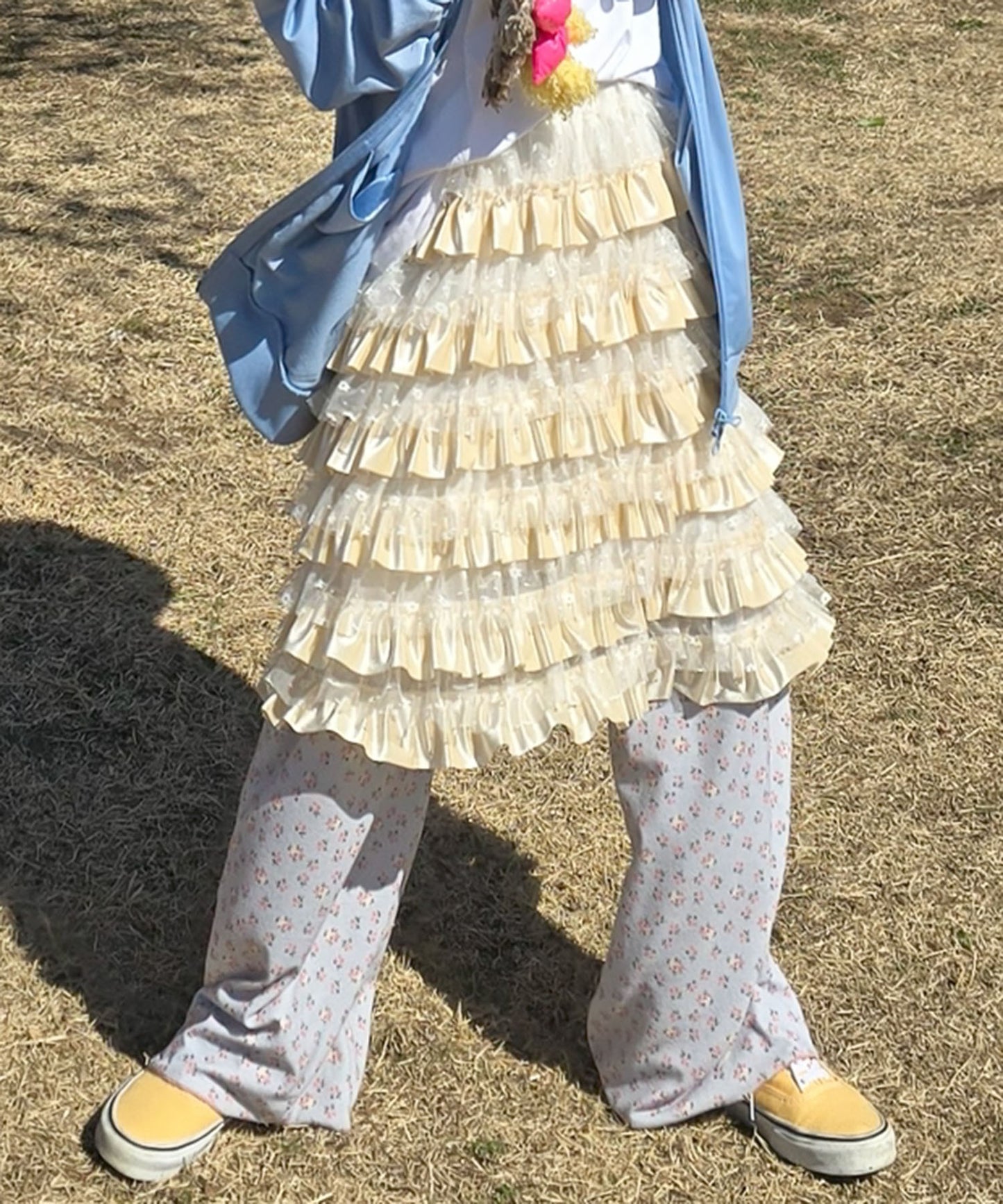 フリフリいっぱいスカート【アイボリー】