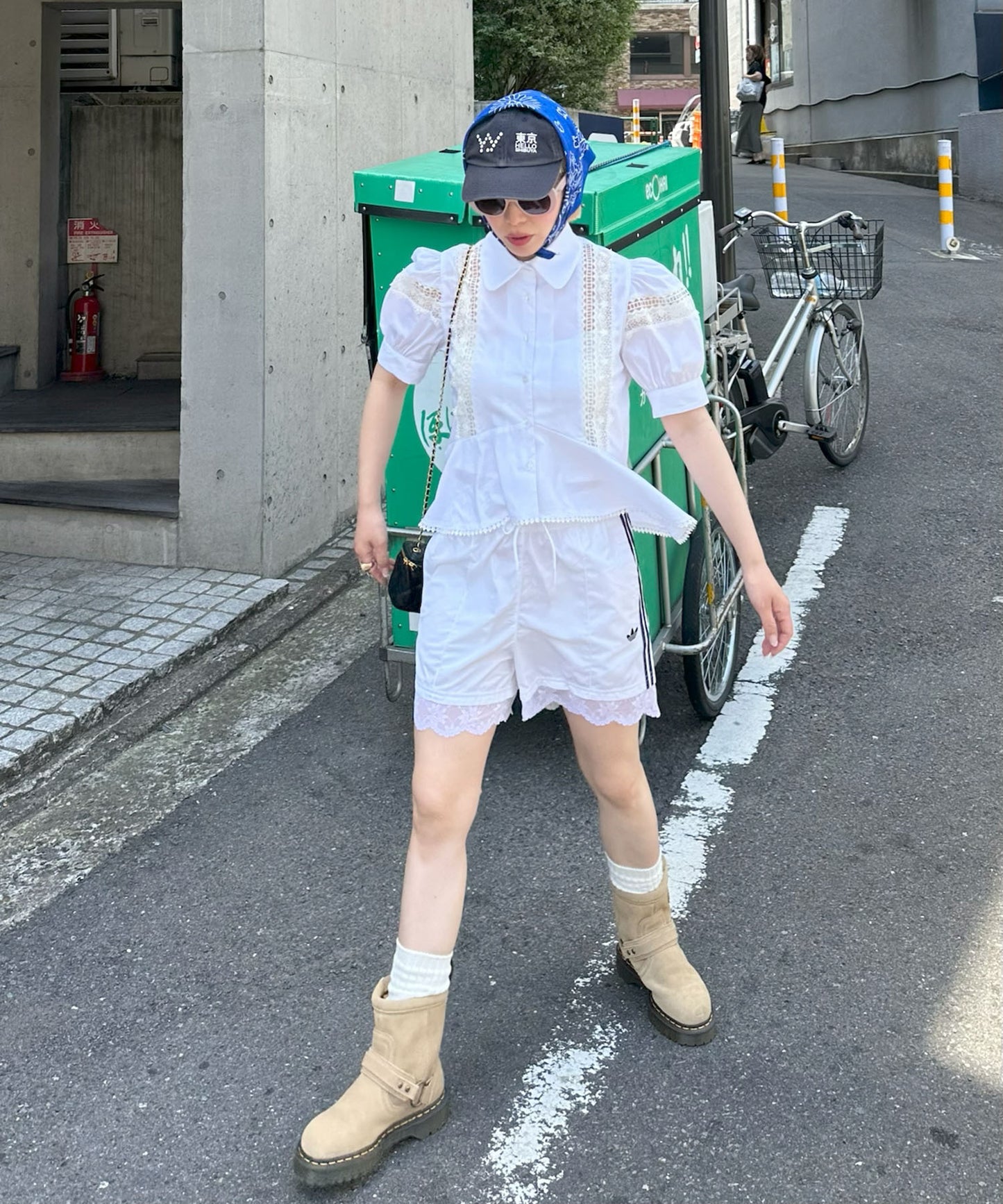 パワショルペプラムレースブラウス【オフホワイト】