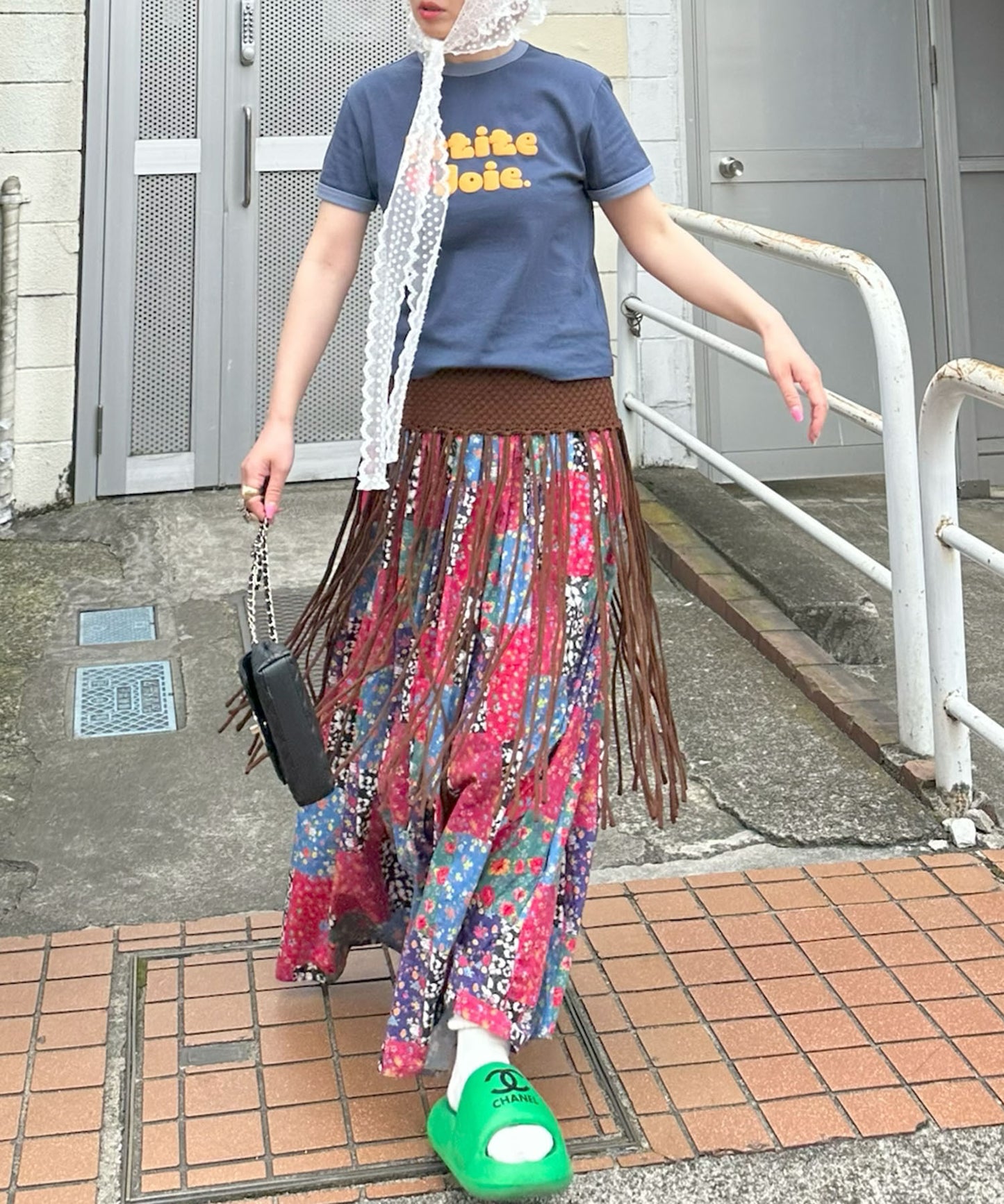 ぷくぷくプリントリンガーT【ネイビー】