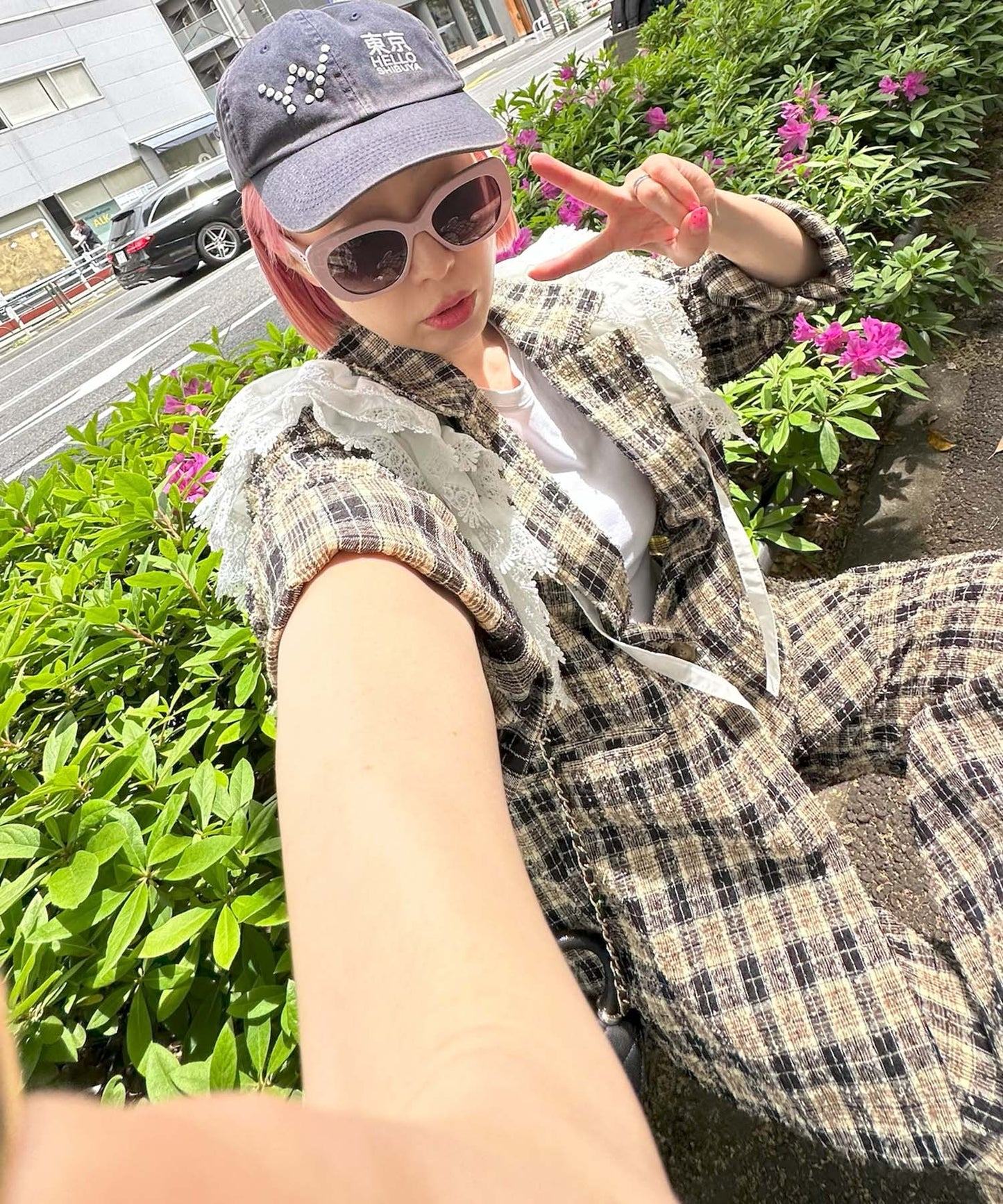 【セットアップで着られる】チェックシャツジャケット【ブラック】