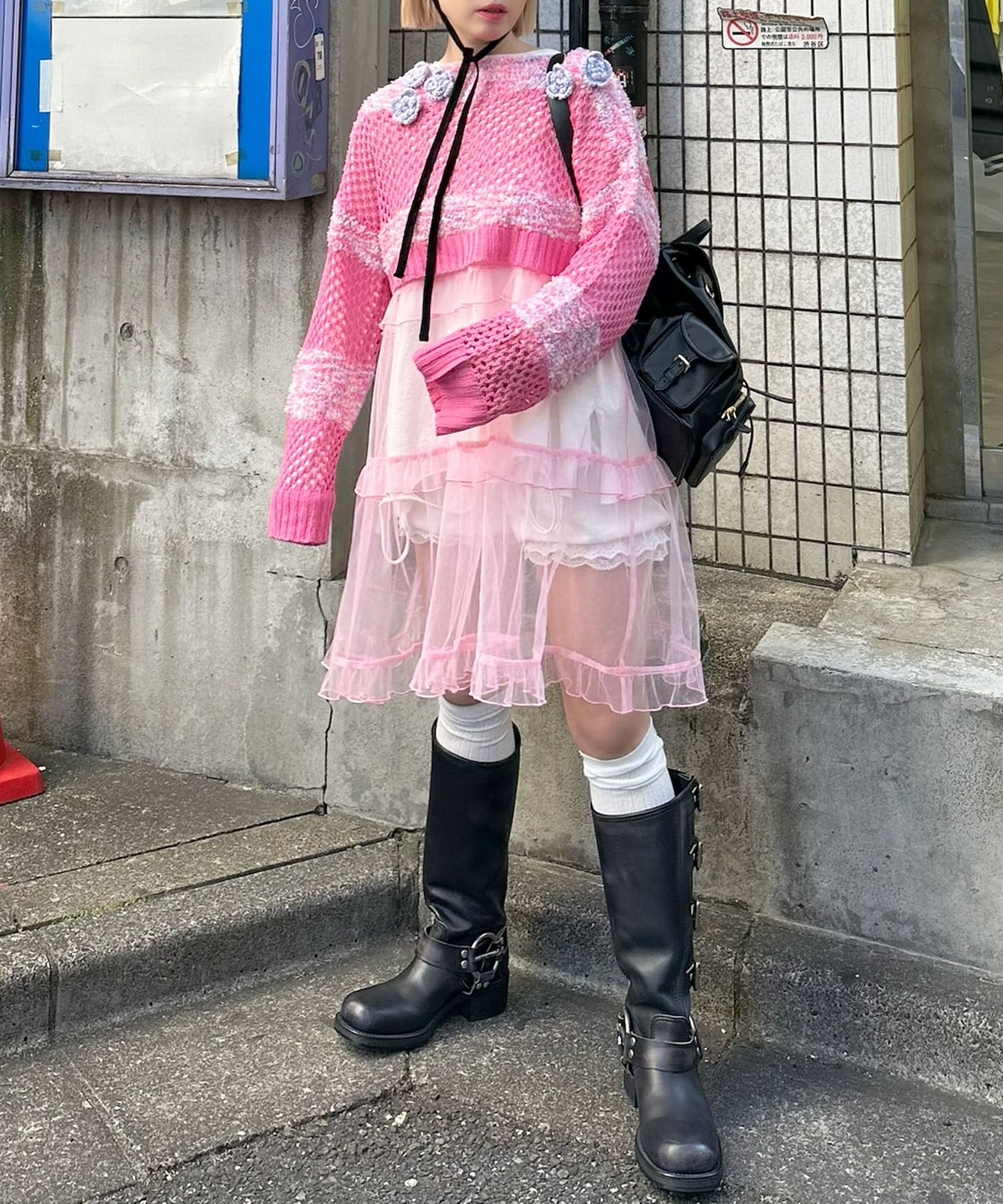 フリルティアードキャミワンピミニ【ピンク】