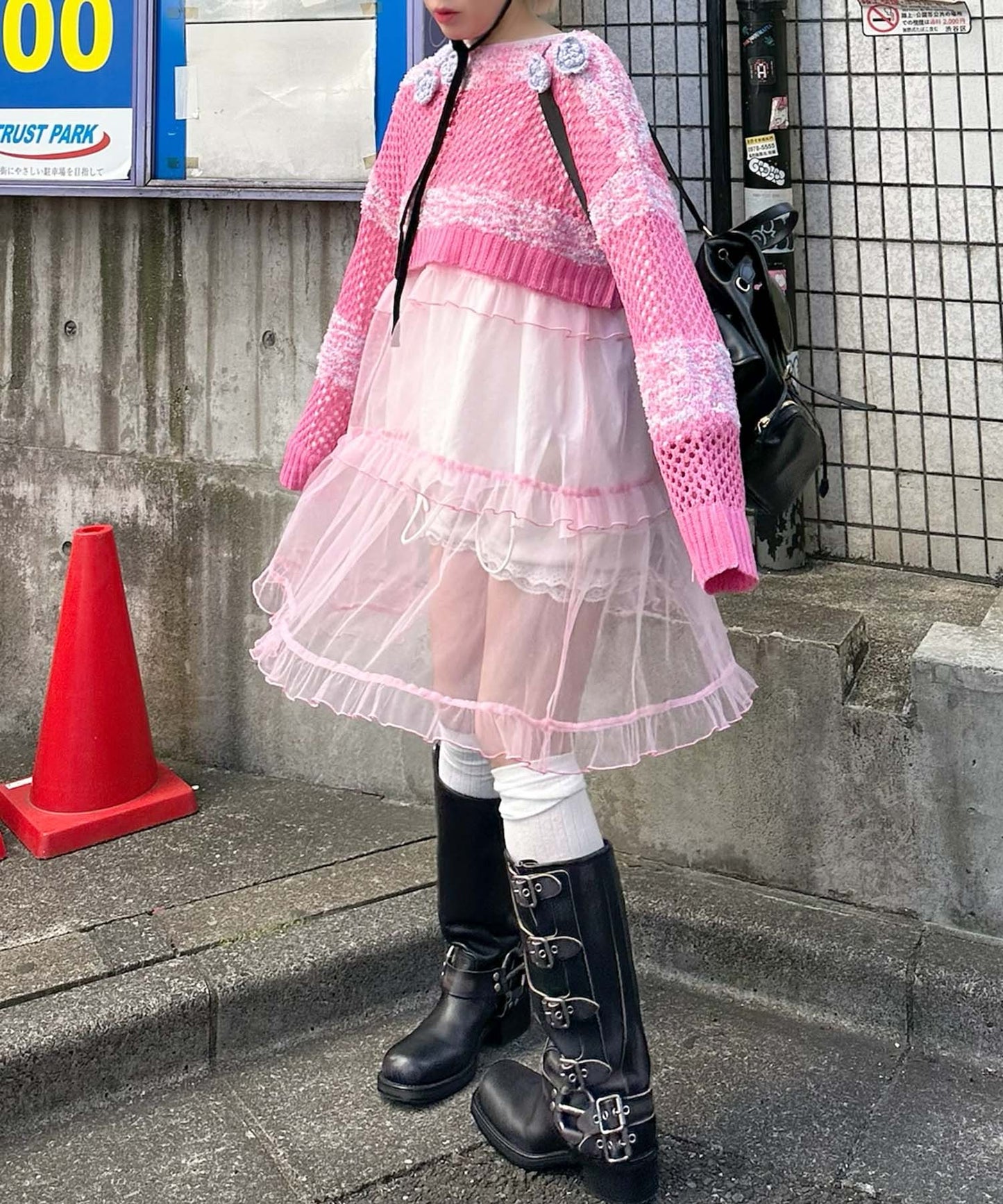 フリルティアードキャミワンピミニ【ピンク】