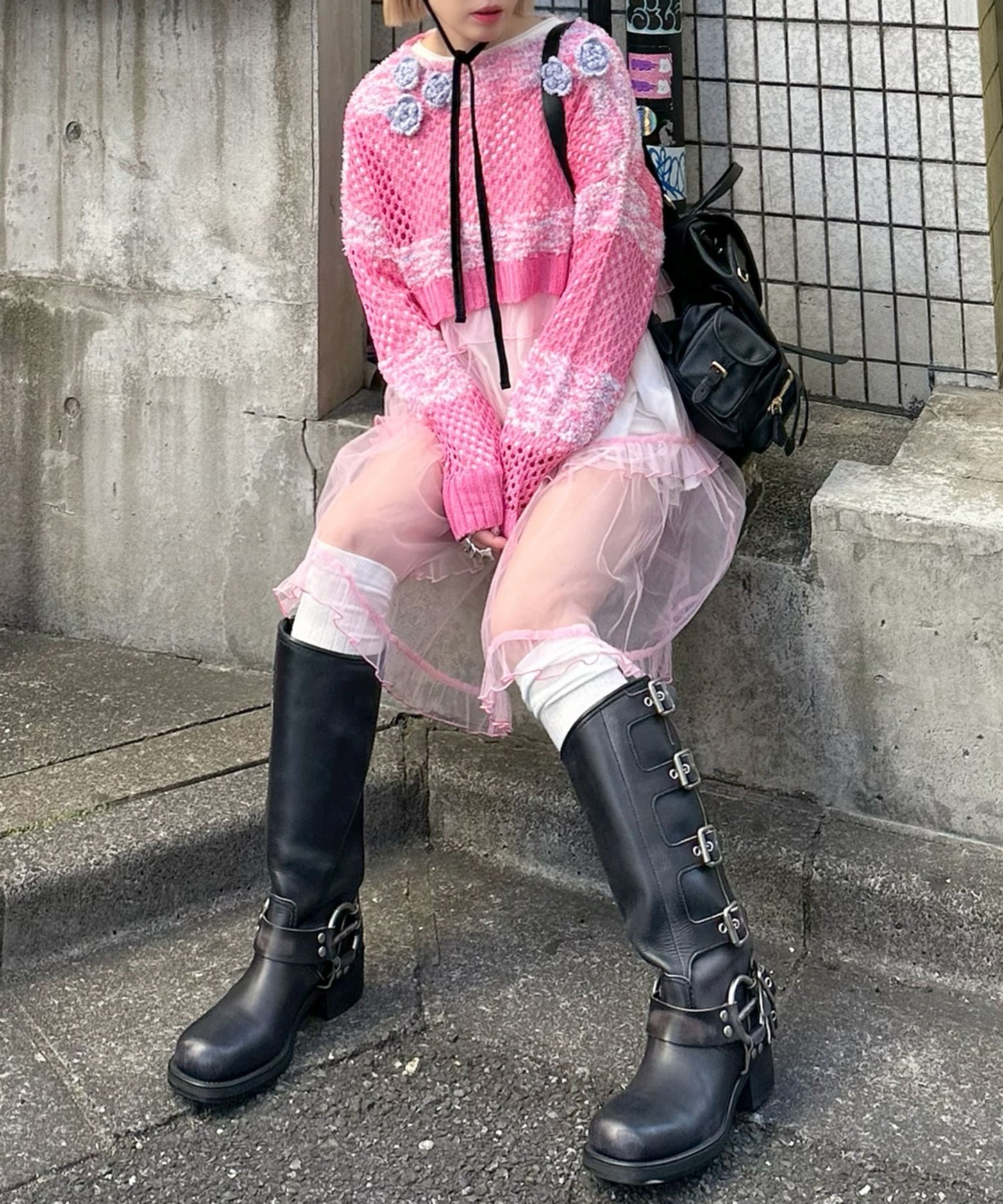 フリルティアードキャミワンピミニ【ピンク】