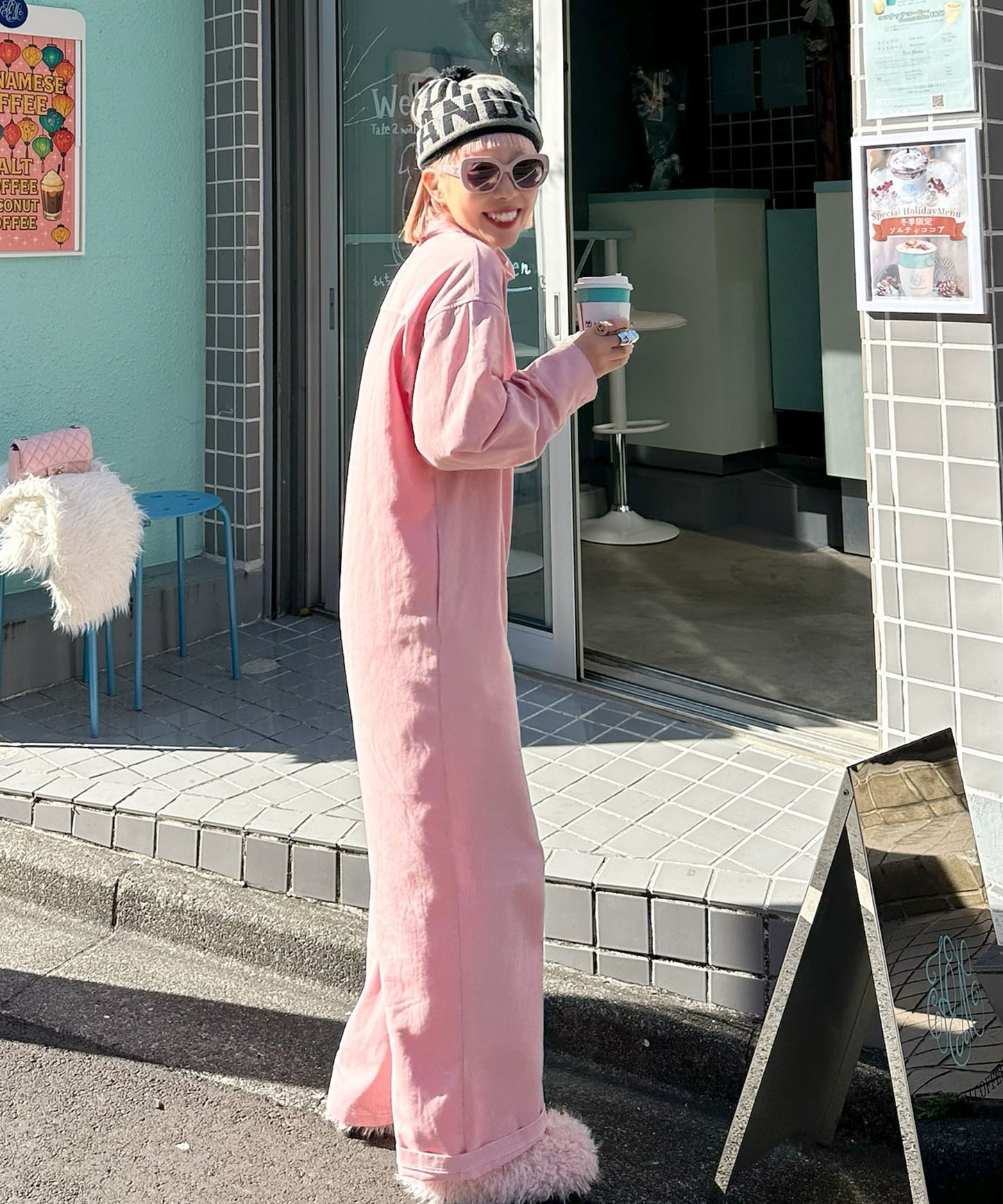 2wayオールインワン【ピンク】