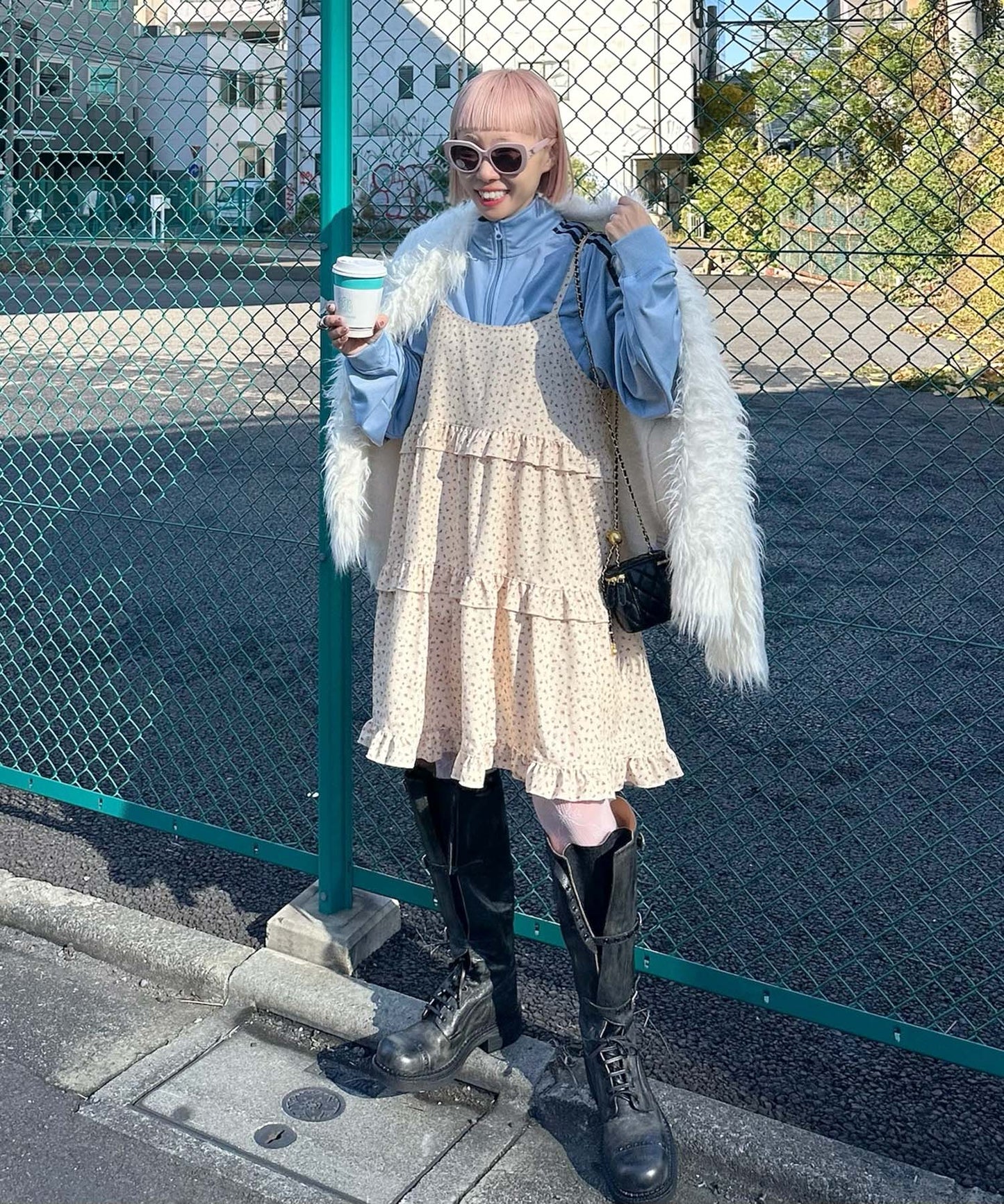 フリルティアードキャミワンピミニ【イエロー】