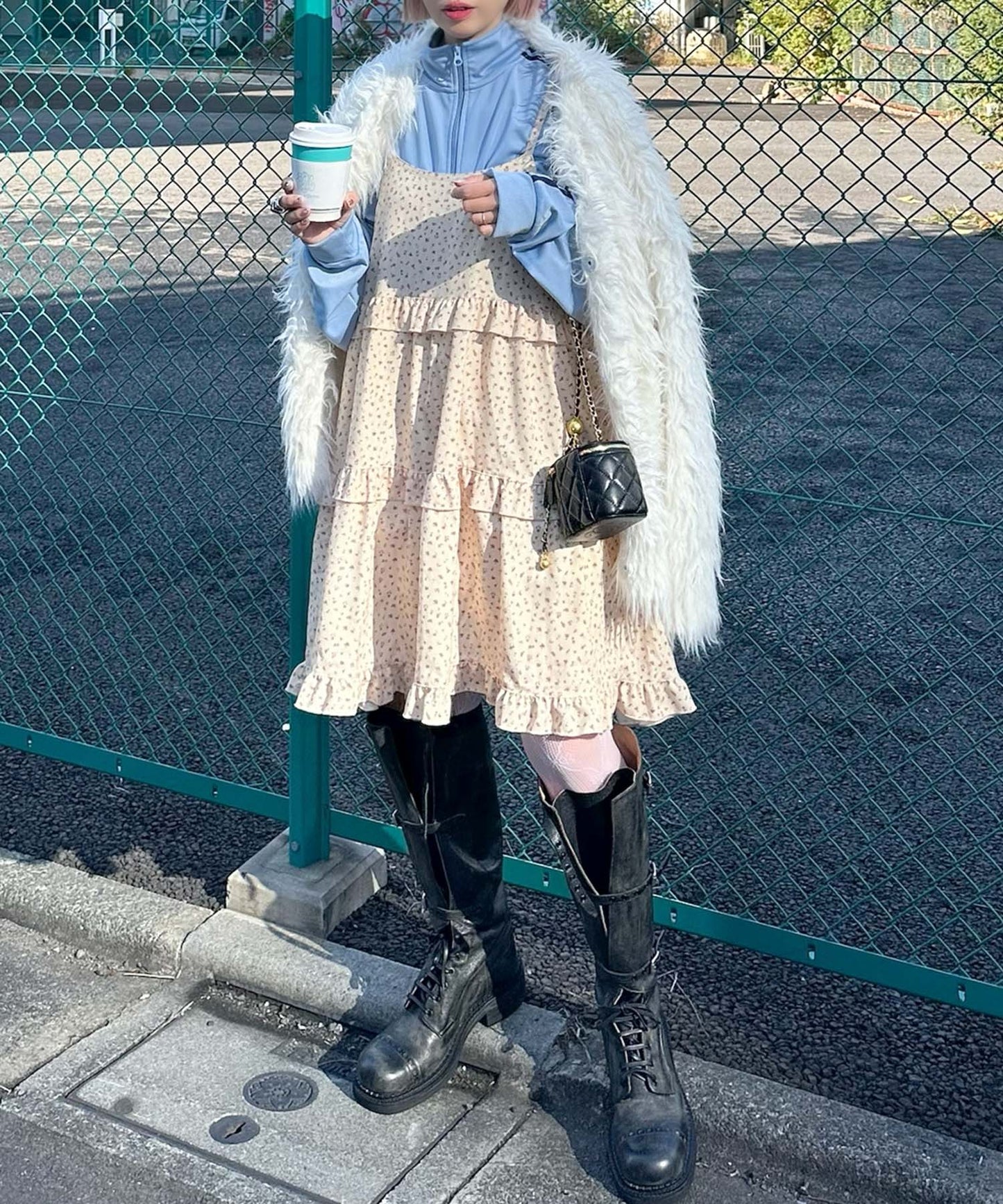 フリルティアードキャミワンピミニ【イエロー】