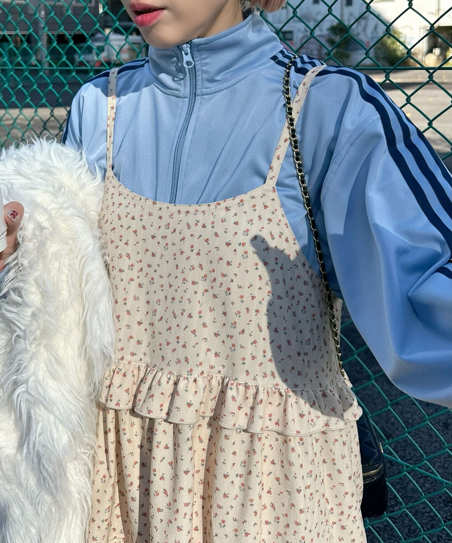 フリルティアードキャミワンピミニ【イエロー】