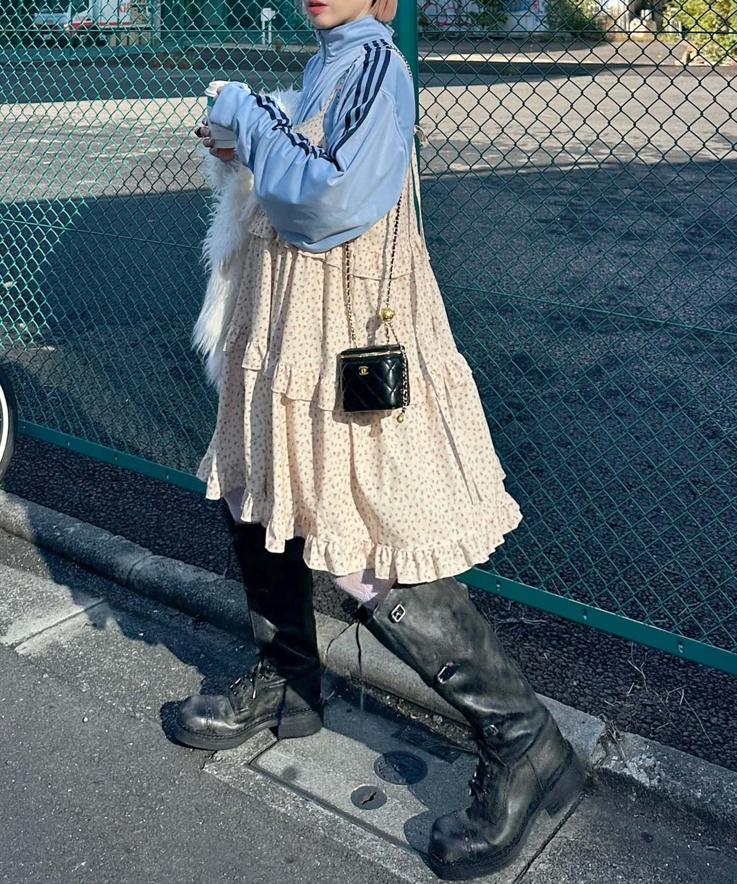 フリルティアードキャミワンピミニ【イエロー】