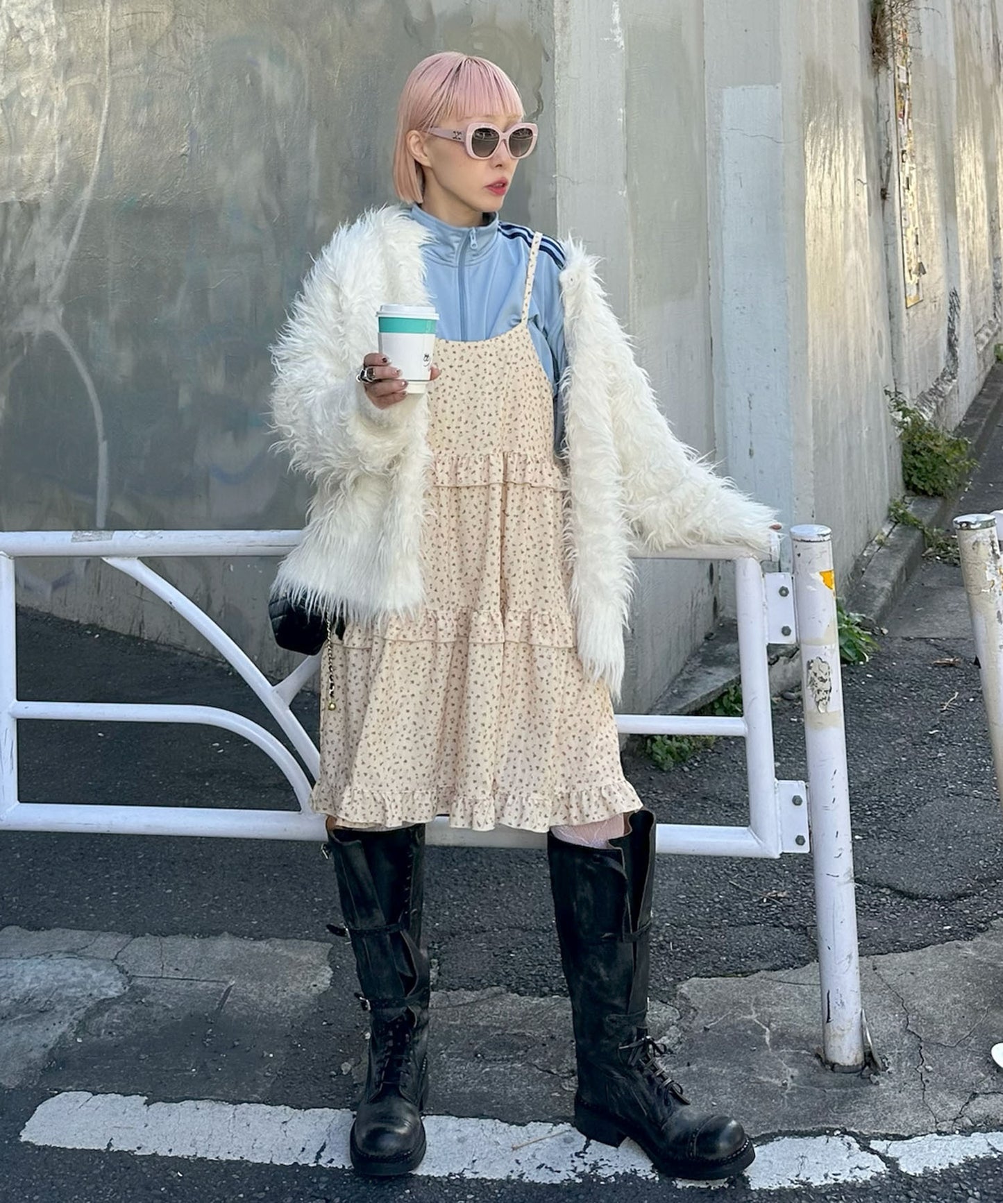 フリルティアードキャミワンピミニ【イエロー】