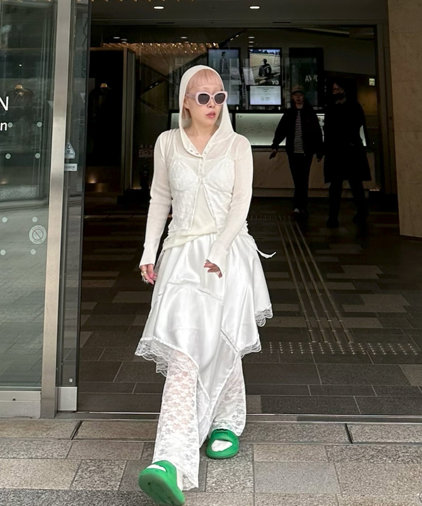 ドレープアシメスカート【オフホワイト】