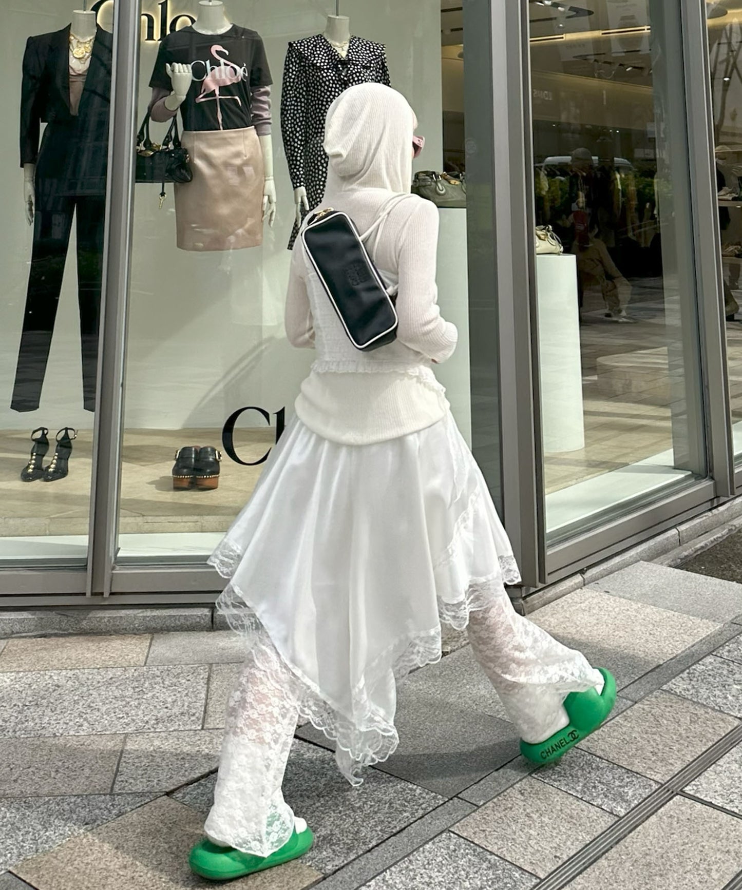 ドレープアシメスカート【オフホワイト】