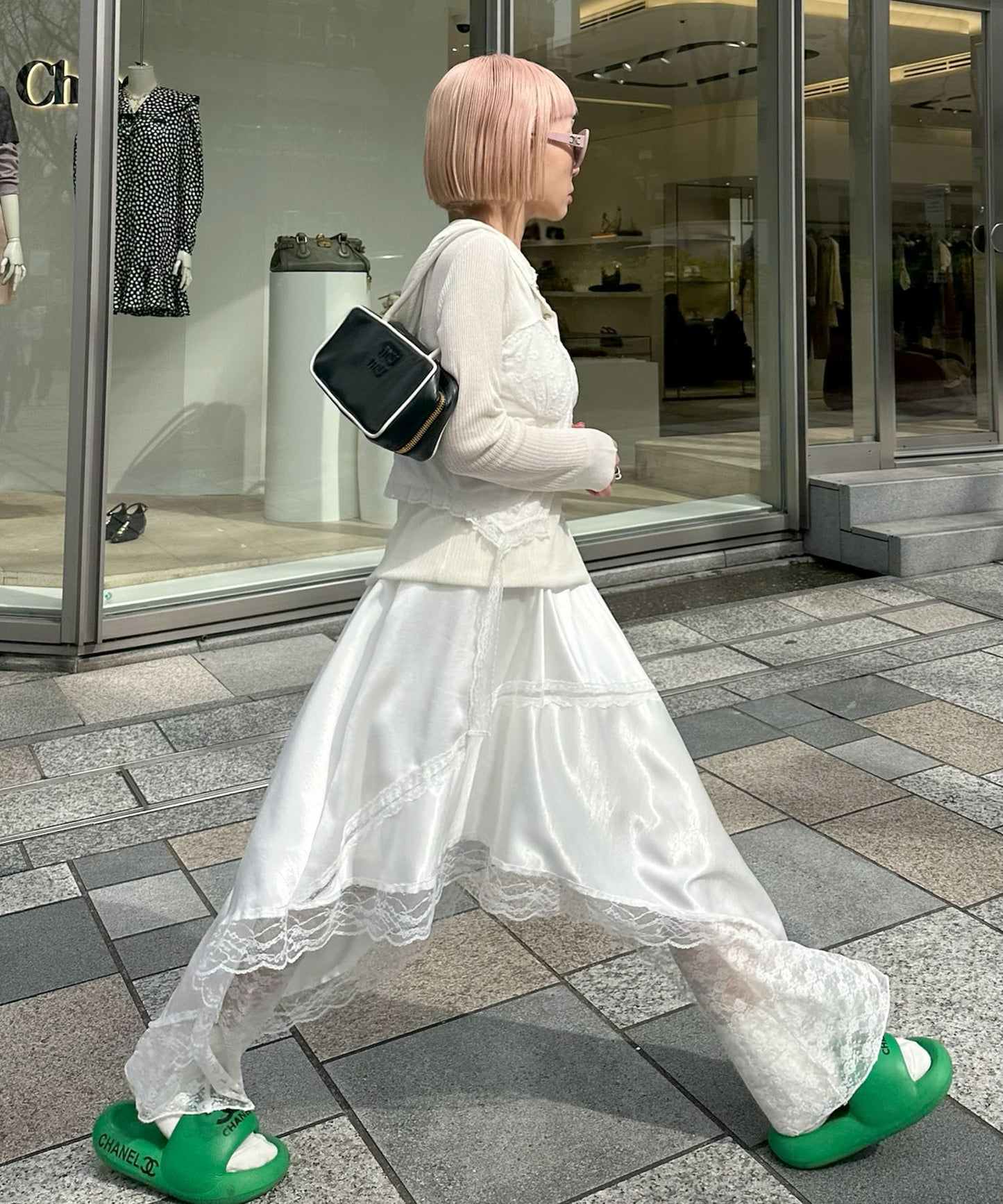 ドレープアシメスカート【オフホワイト】