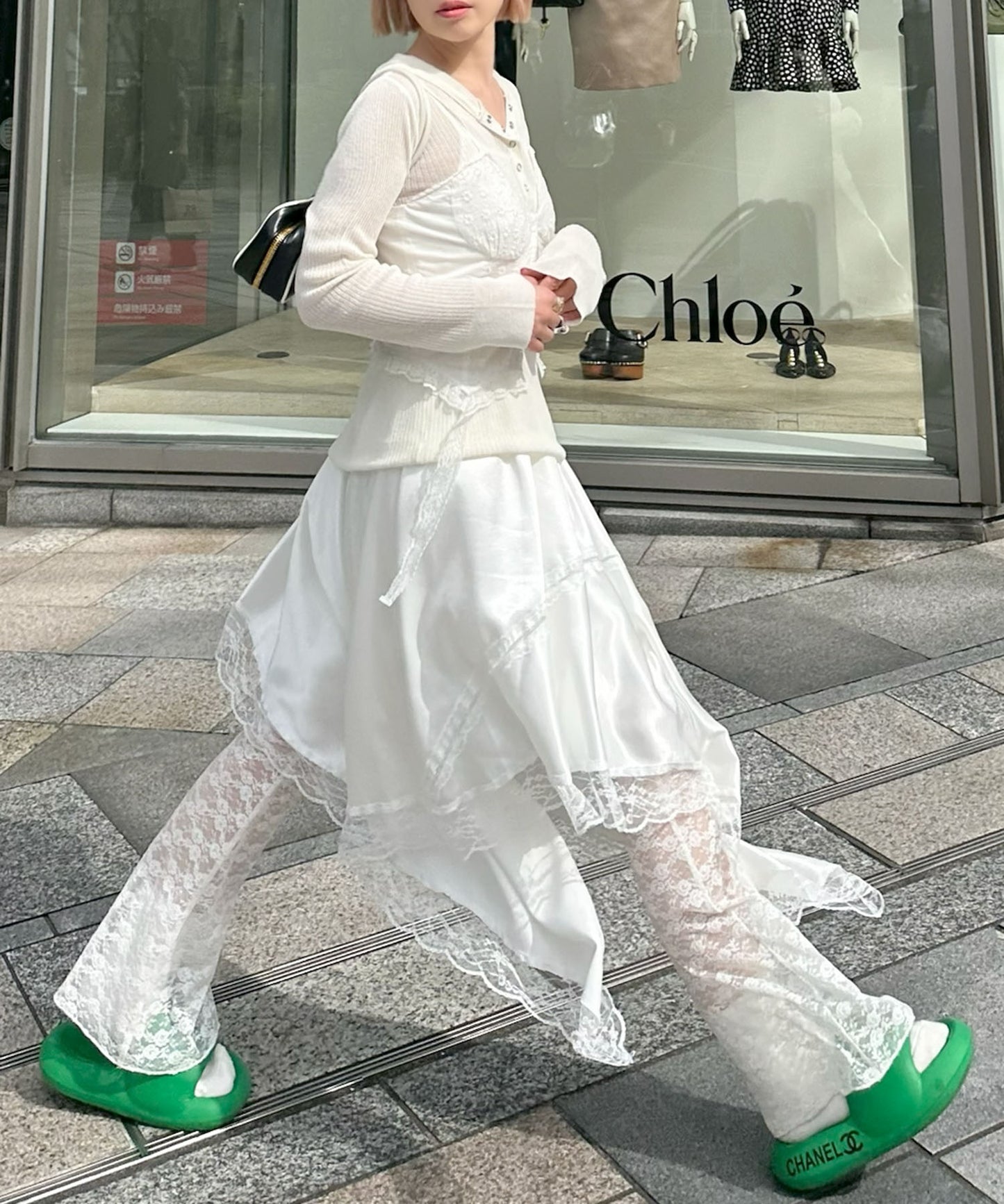 ドレープアシメスカート【オフホワイト】