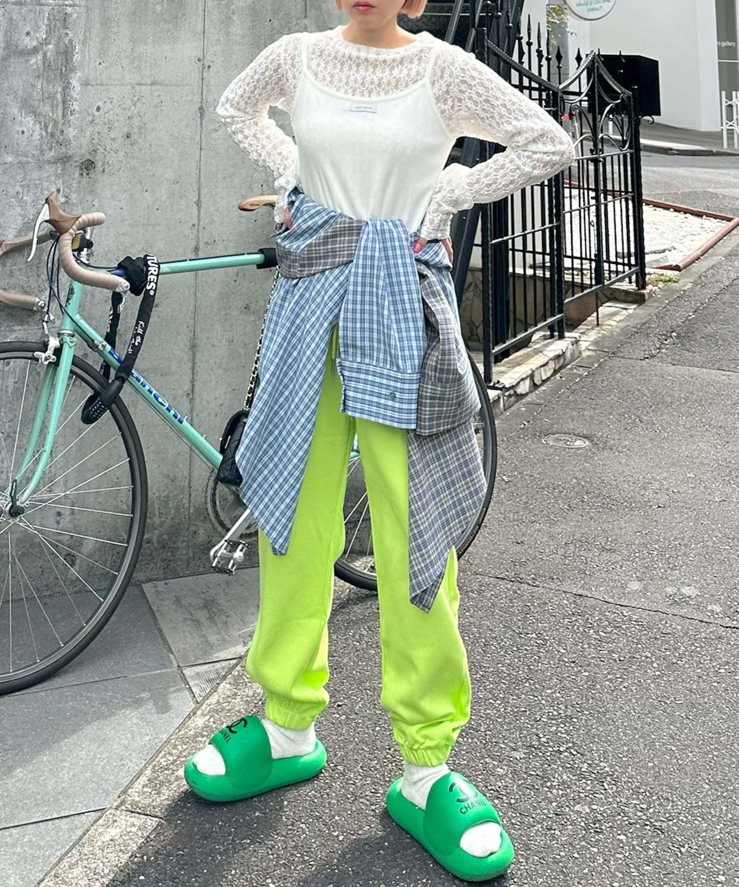 カラフルイージーパンツ【グリーン】