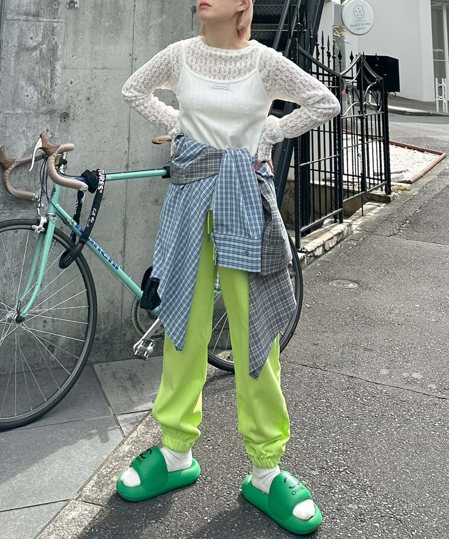 カラフルイージーパンツ【グリーン】