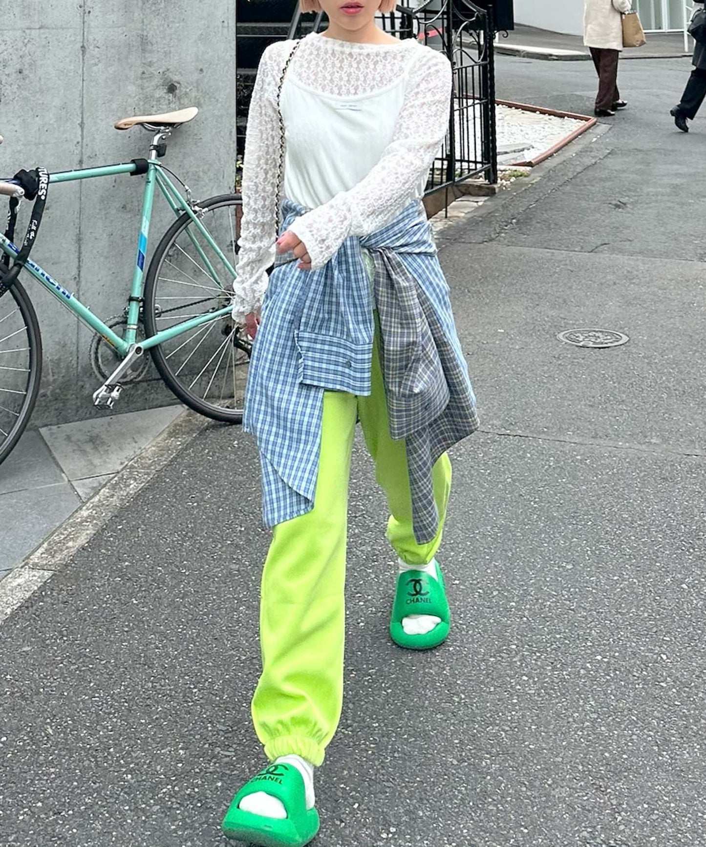 カラフルイージーパンツ【グリーン】