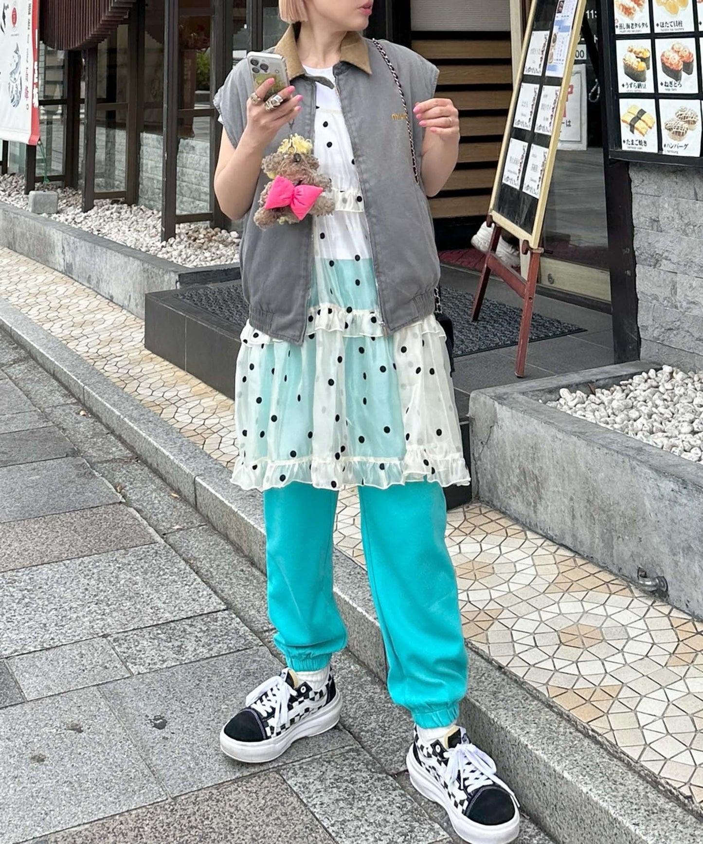 フリルティアードキャミワンピミニ【ホワイト系その他】