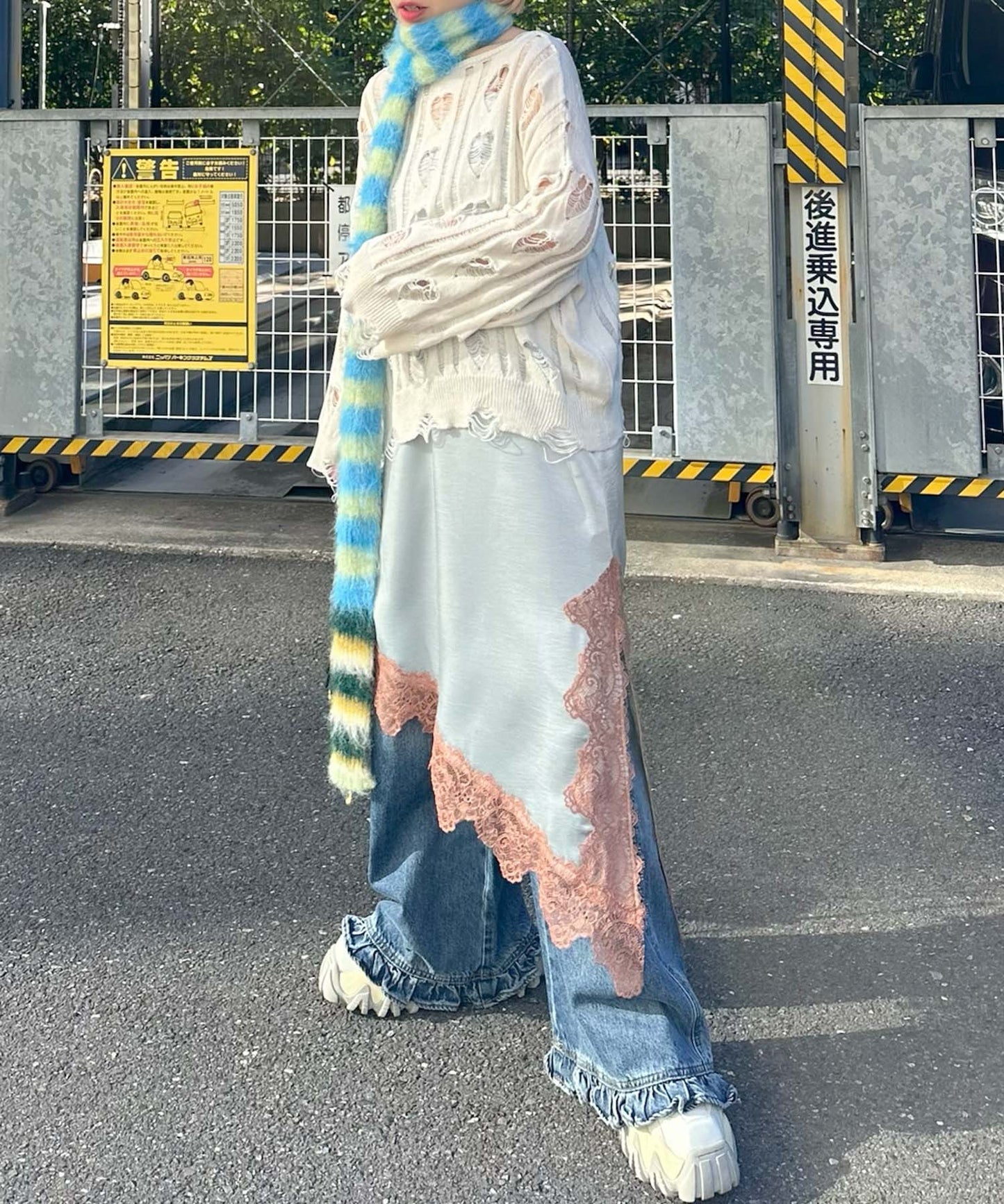 ランジェリーなキャミワンピ【グレー】