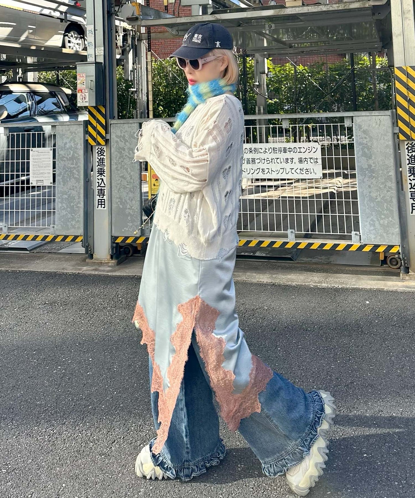 ランジェリーなキャミワンピ【グレー】