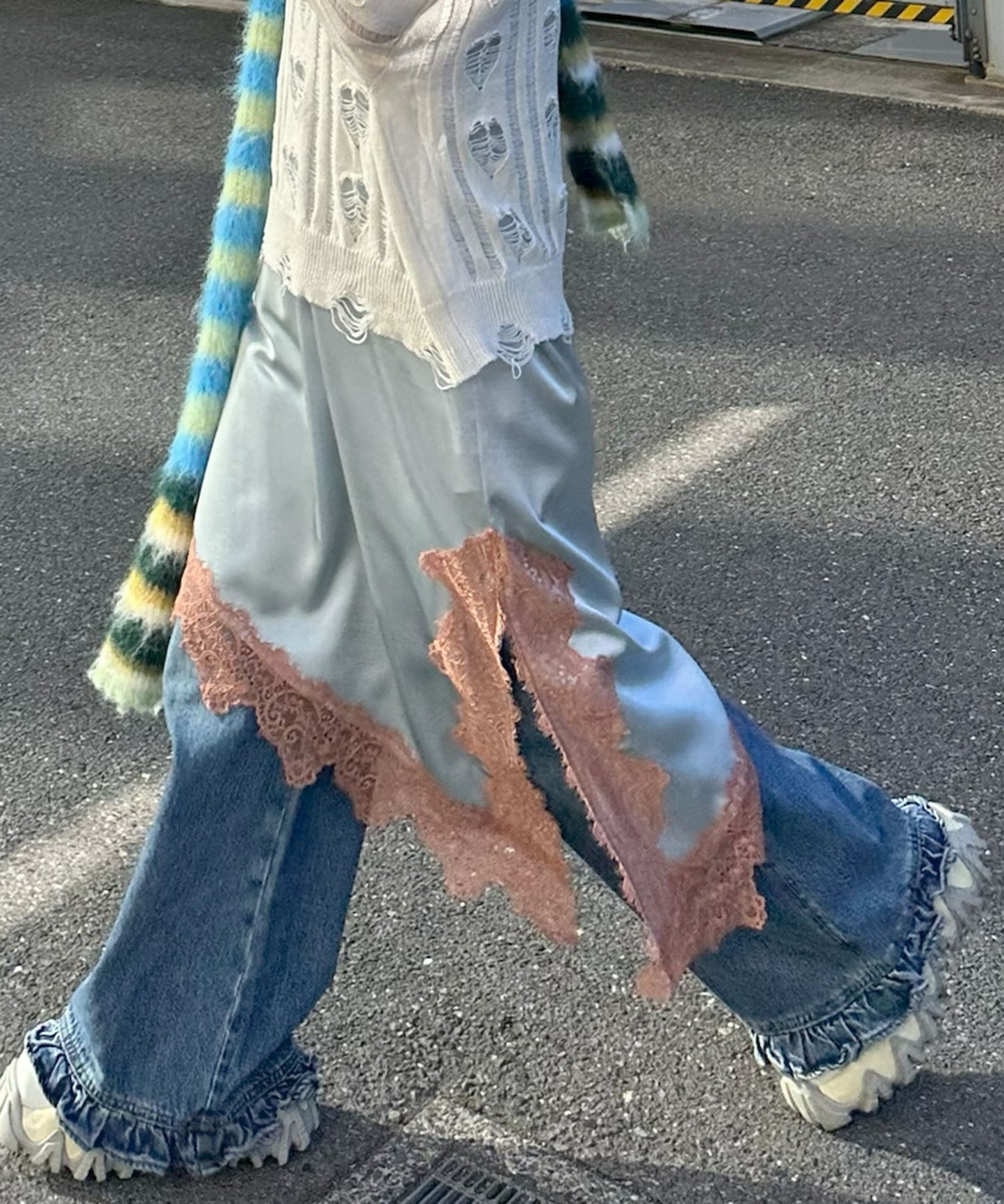 ランジェリーなキャミワンピ【グレー】