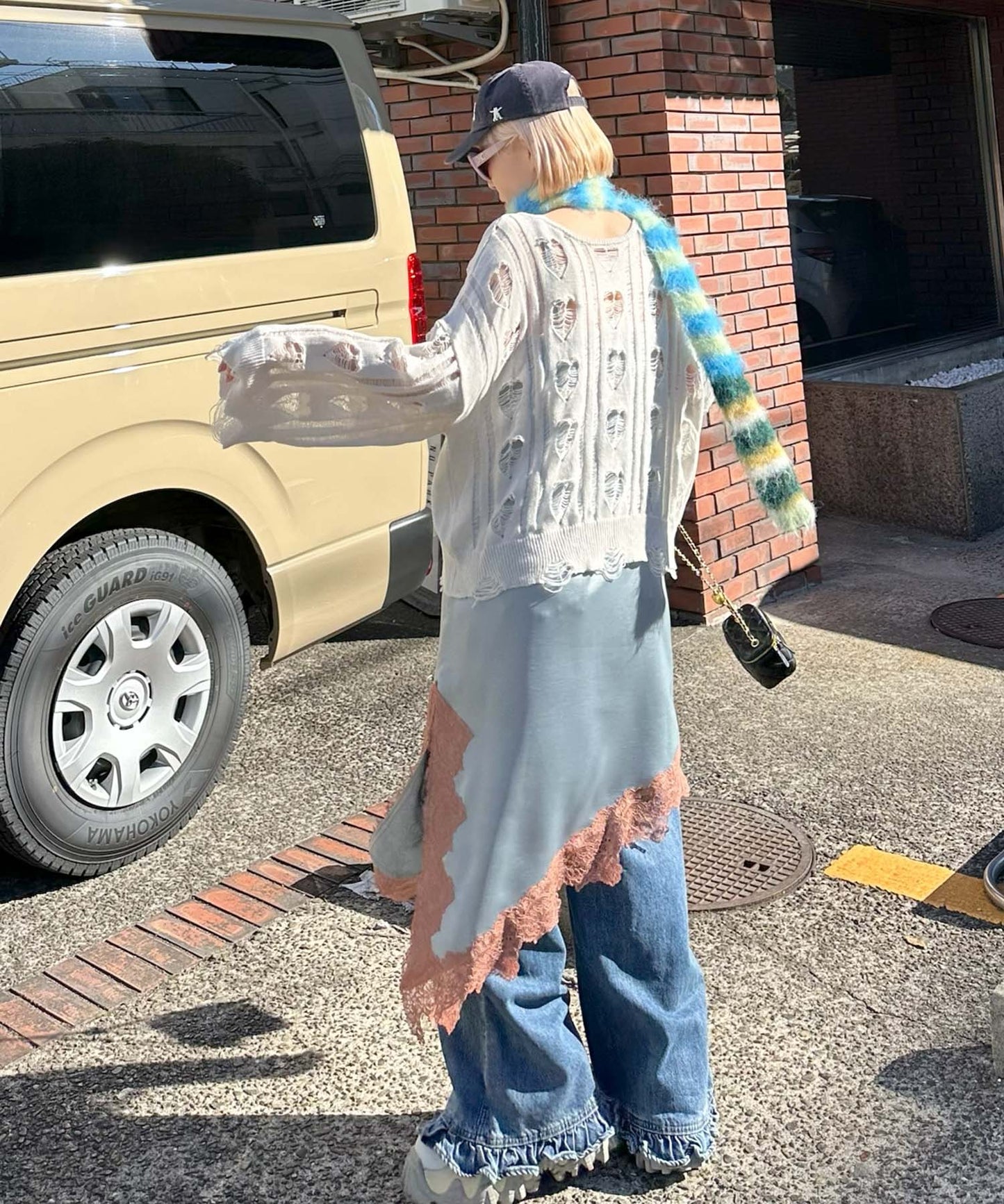 ランジェリーなキャミワンピ【グレー】