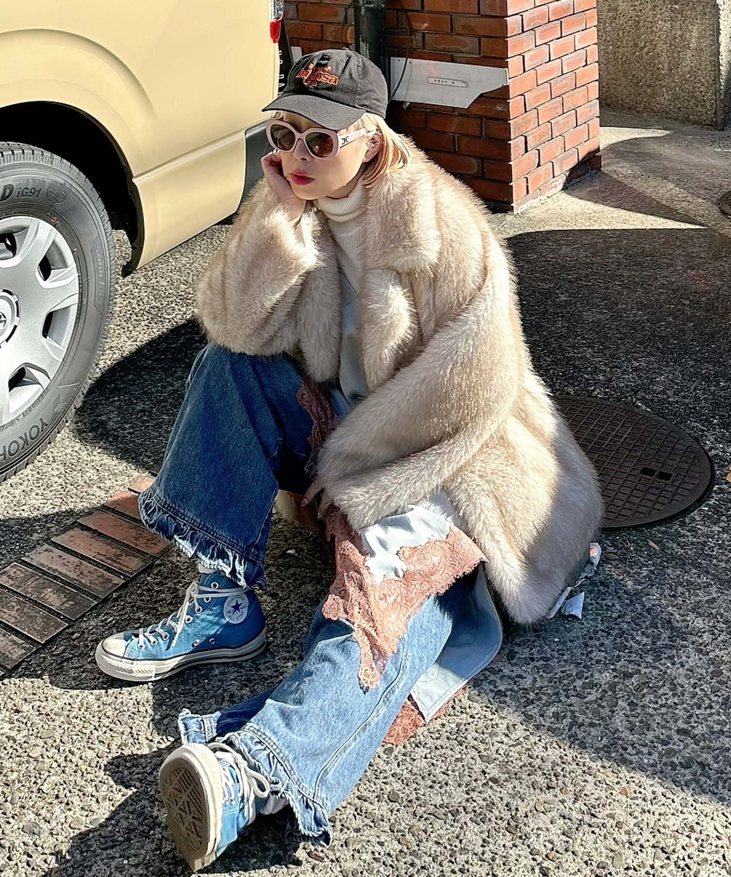 ランジェリーなキャミワンピ【グレー】