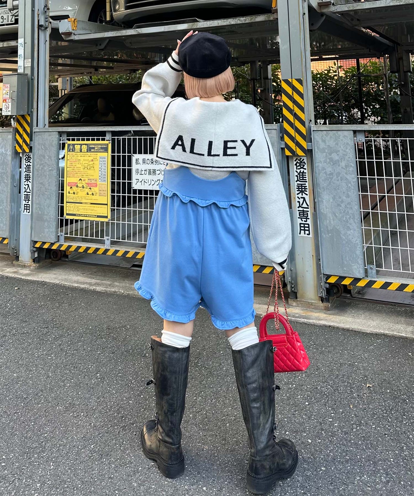 ハートポケサロペ【ブルー】