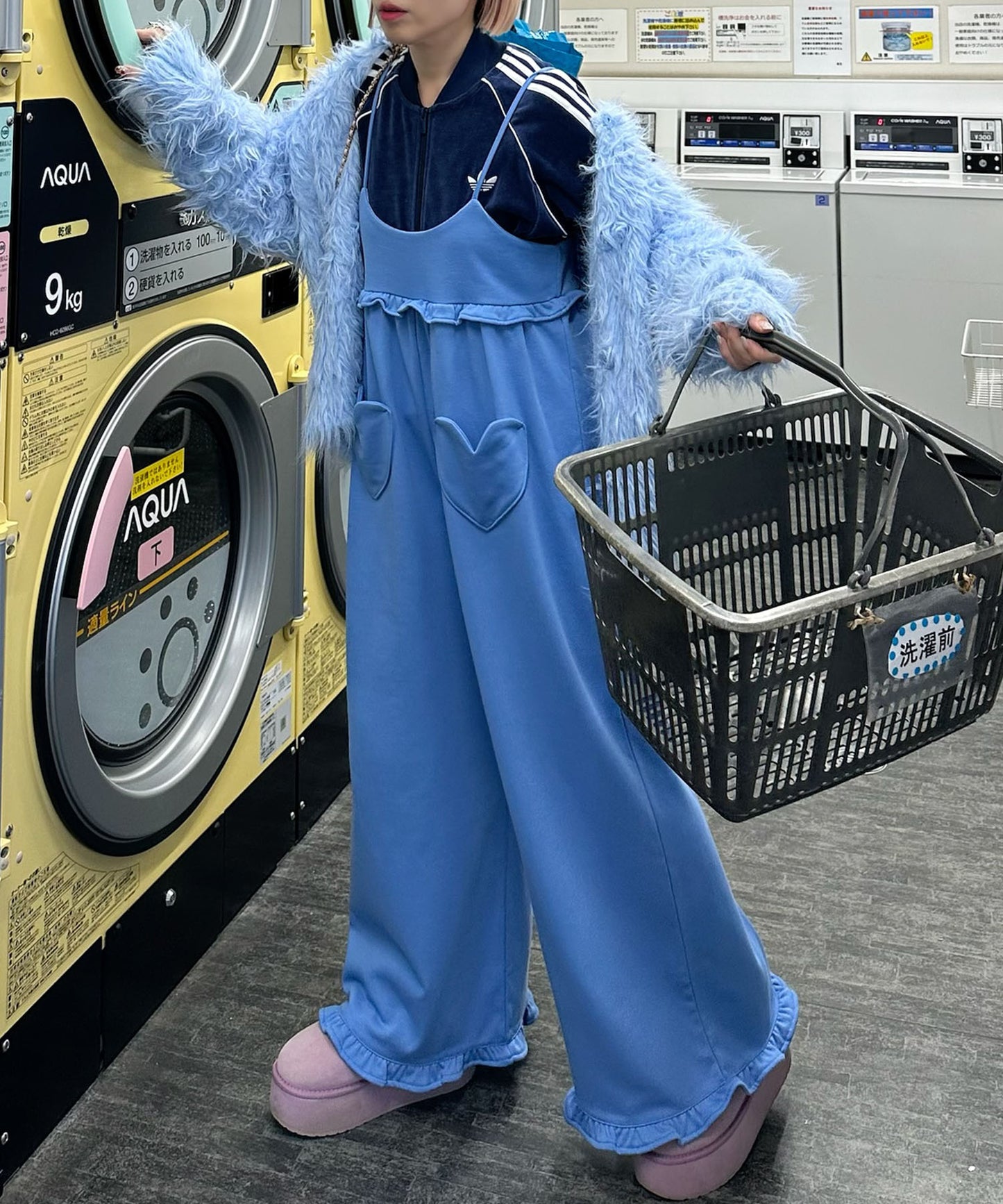 ハートポケサロペ【ブルー】