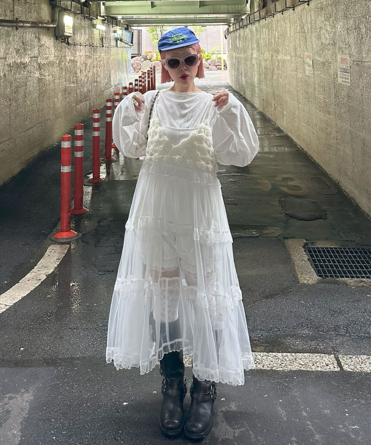 お花のかぎ針ビスチェ【オフホワイト】