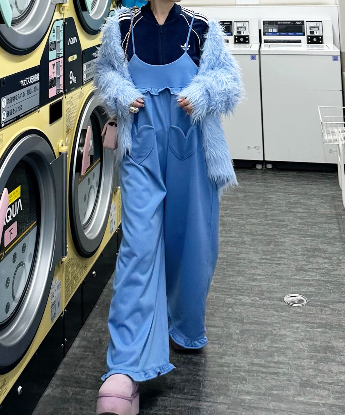 ハートポケサロペ【ブルー】