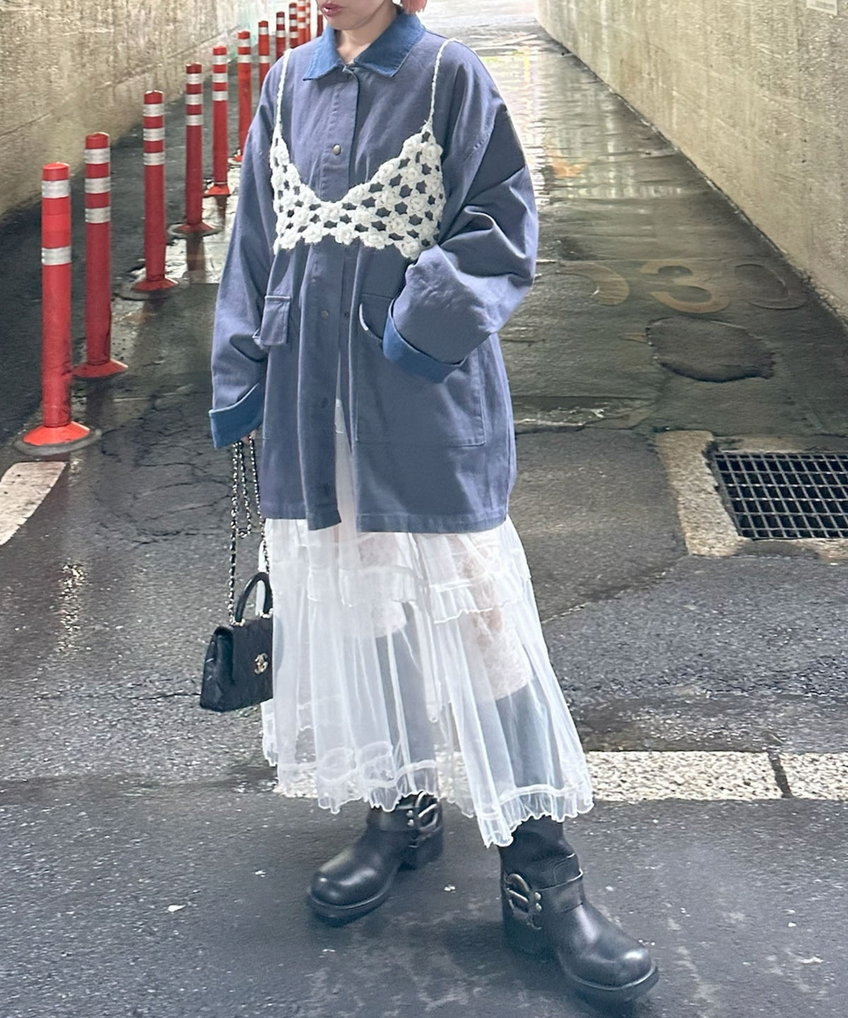 お花のかぎ針ビスチェ【オフホワイト】