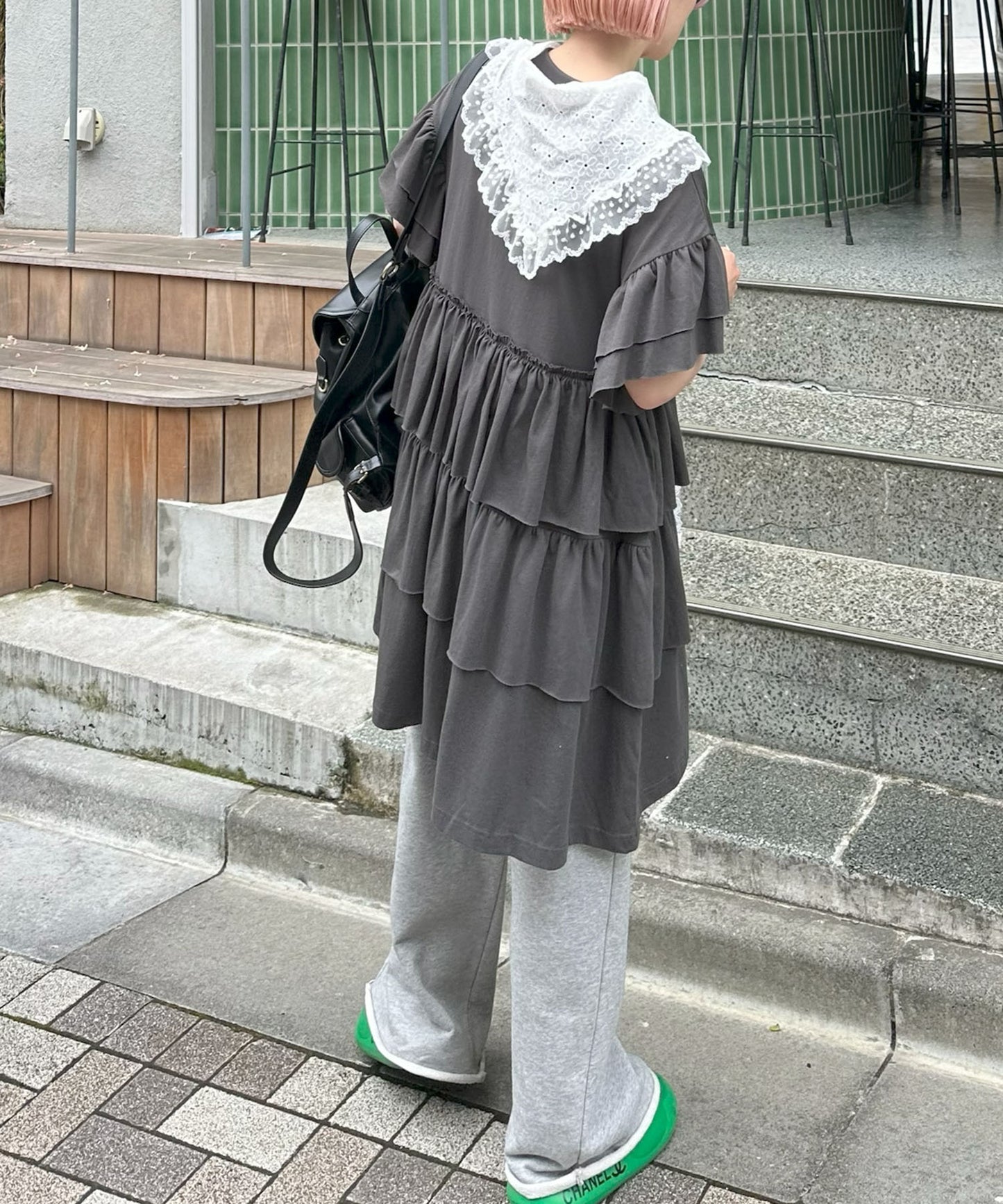 【復刻！】半袖になったフリフリカットワンピ【スミクロ】
