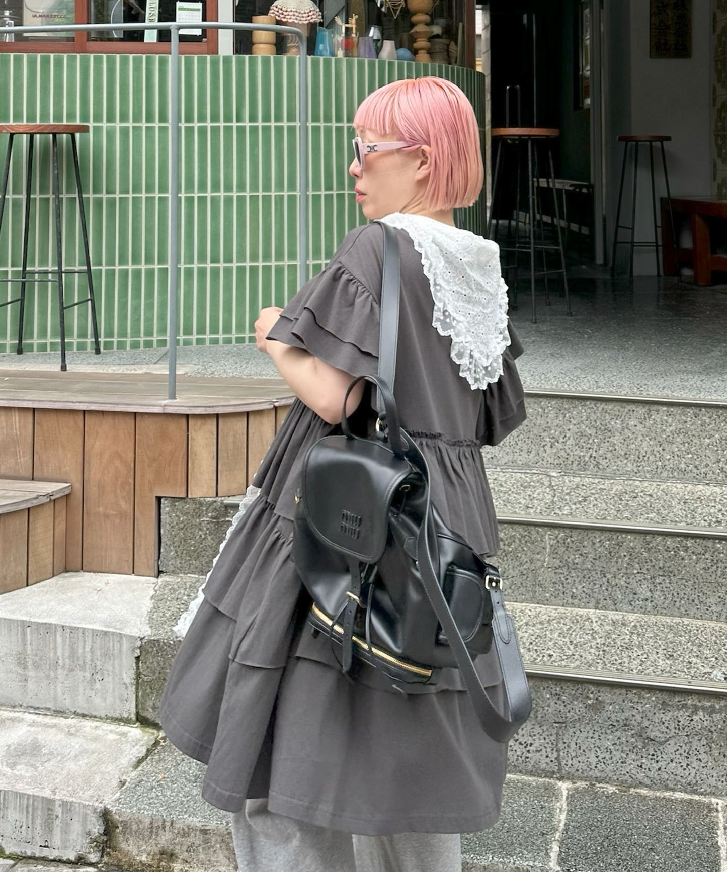【復刻！】半袖になったフリフリカットワンピ【スミクロ】