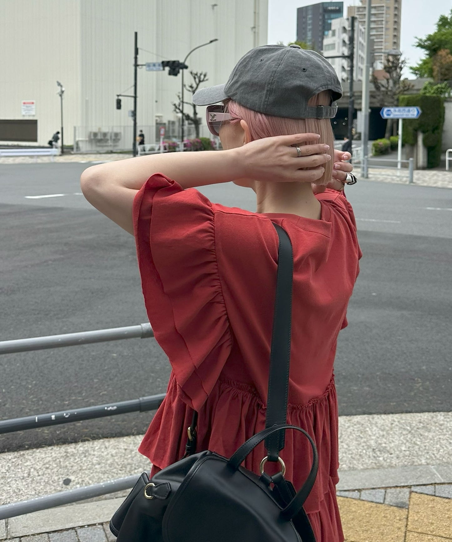 【復刻！】半袖になったフリフリカットワンピ【レッド】