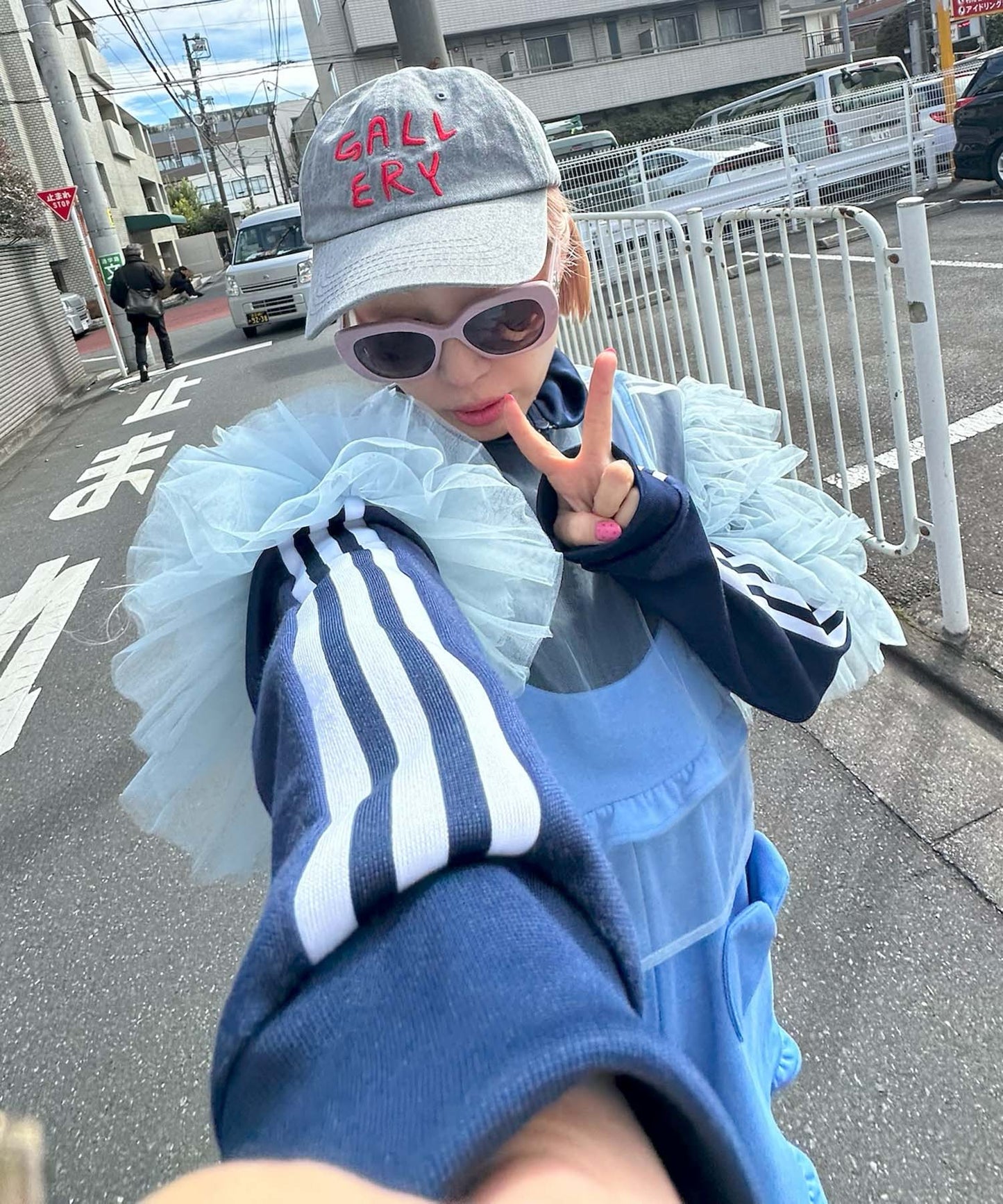 袖フリフリフラメンコシアーブラウス【サックスブルー】