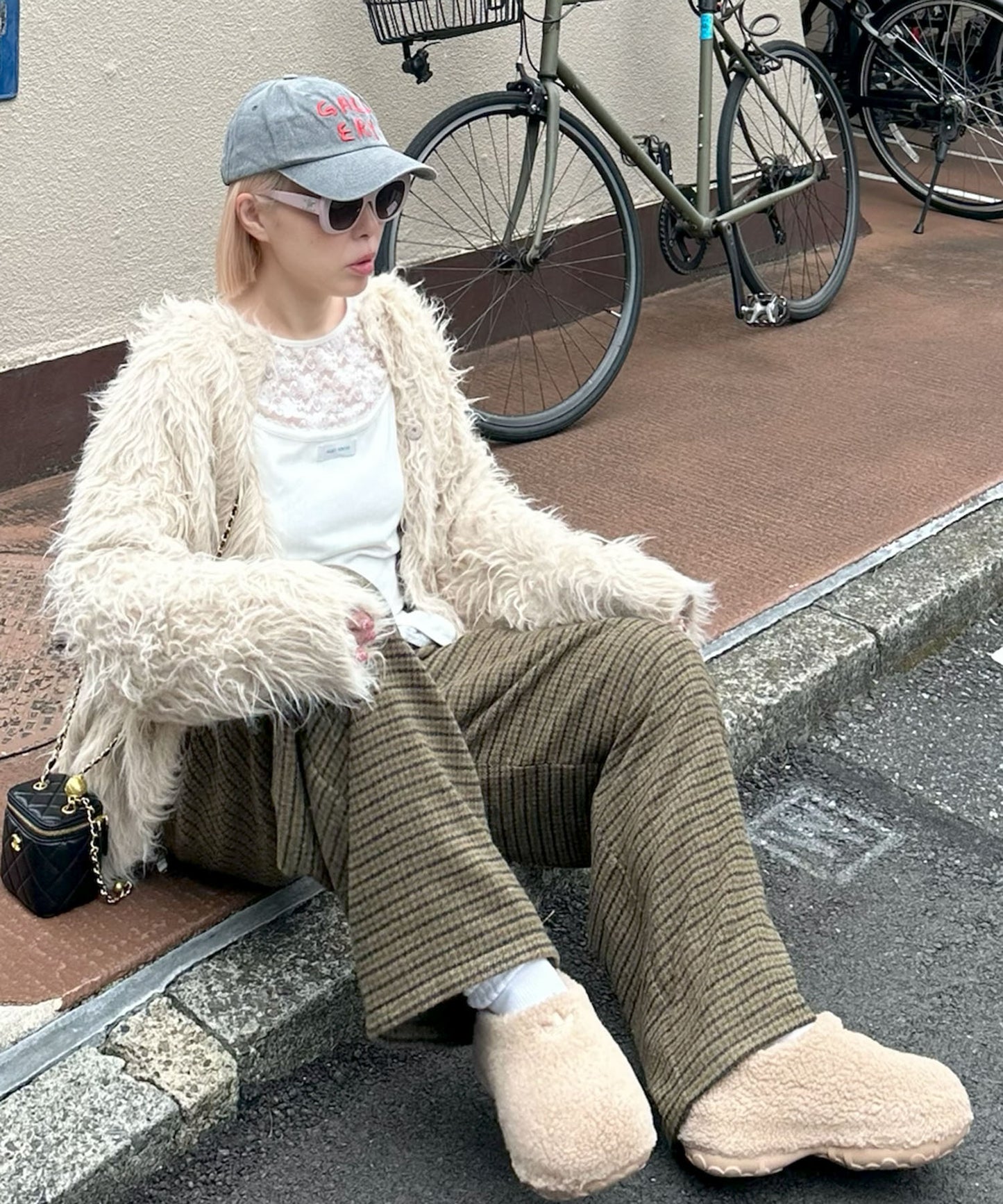 【セットにもなる！】チェック太パンツ【グリーン】