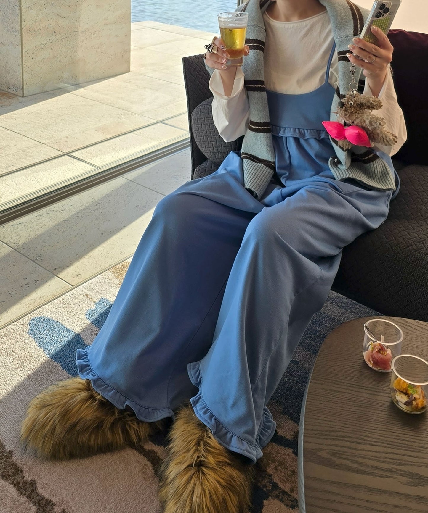 ハートポケサロペ【ブルー】