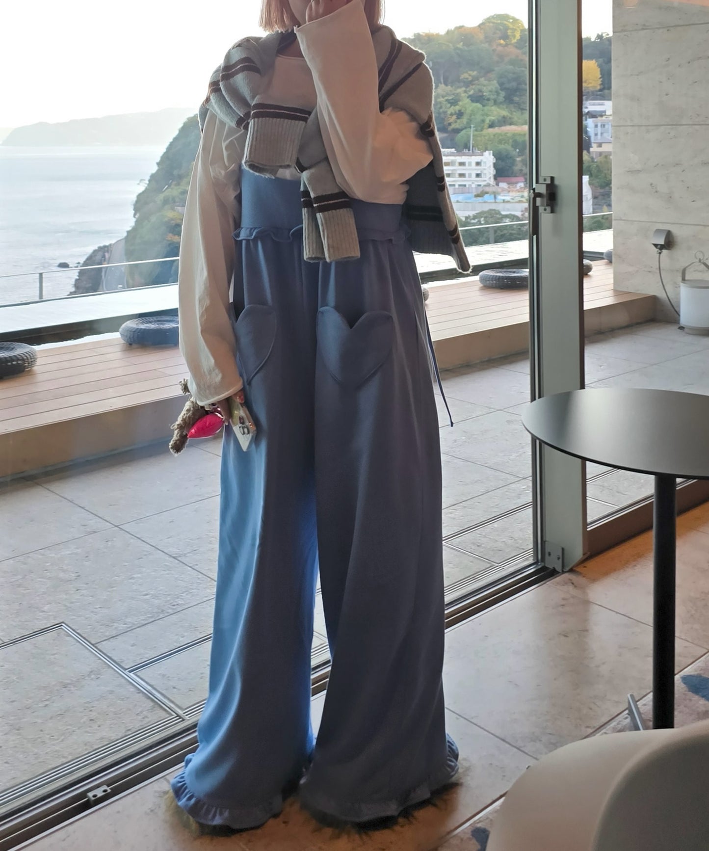 ハートポケサロペ【ブルー】