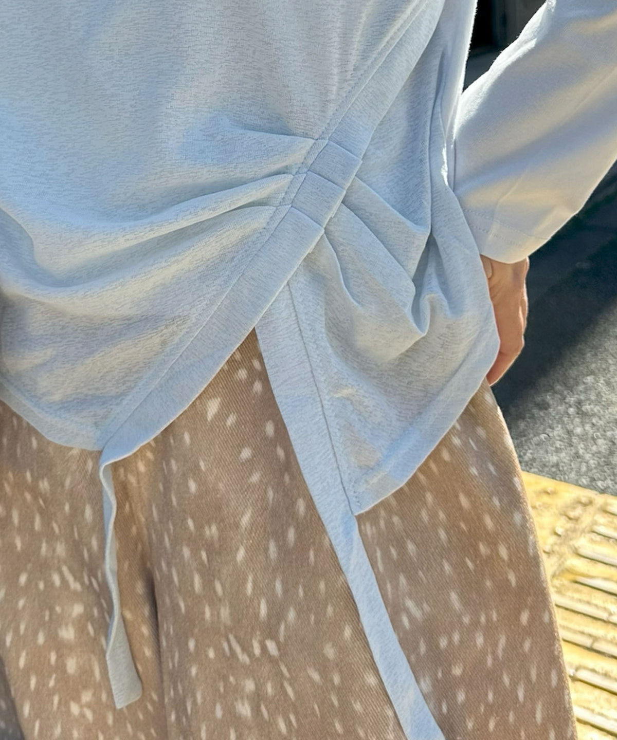 レイヤード完成してますトップス【サックスブルー】