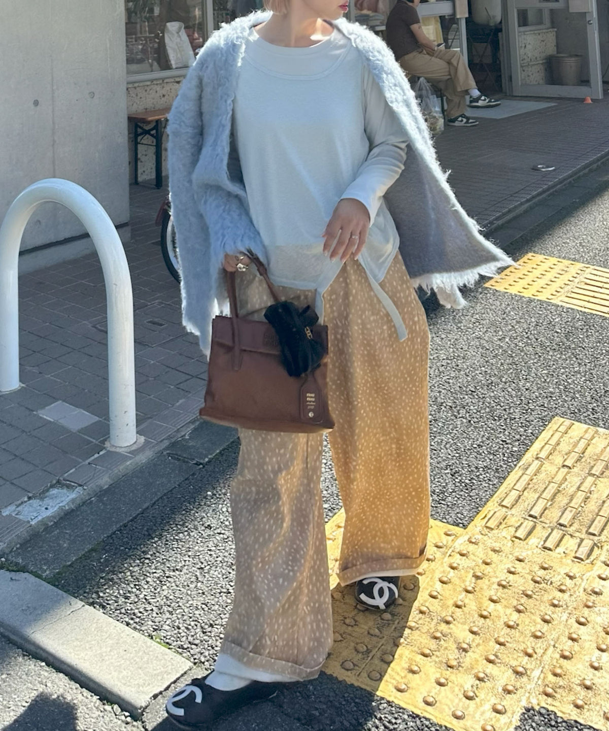 レイヤード完成してますトップス【サックスブルー】