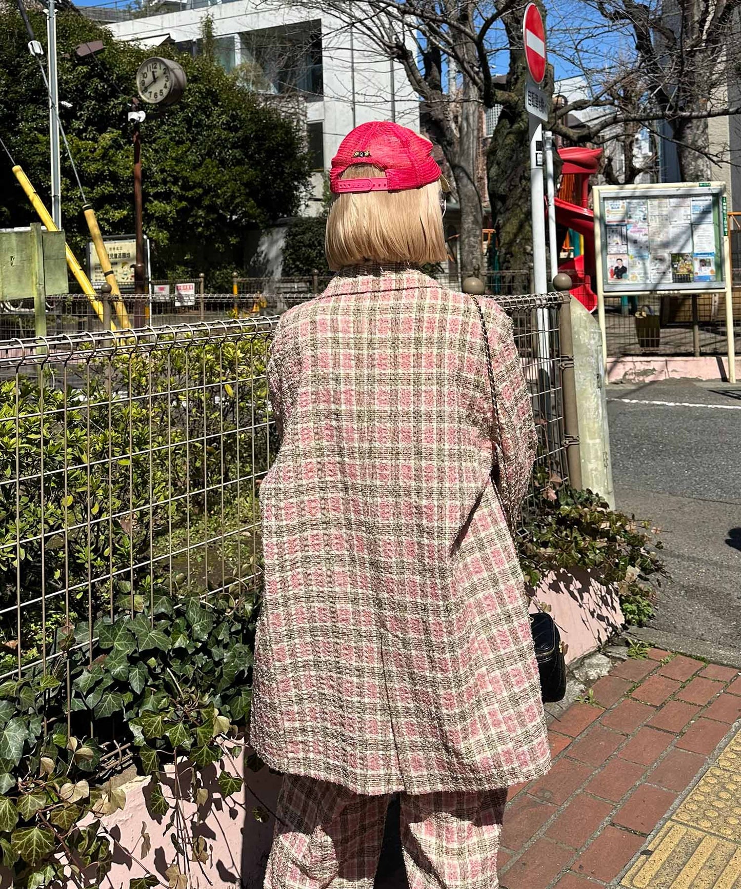 【セットアップで着られる】チェックシャツジャケット【ピンク】