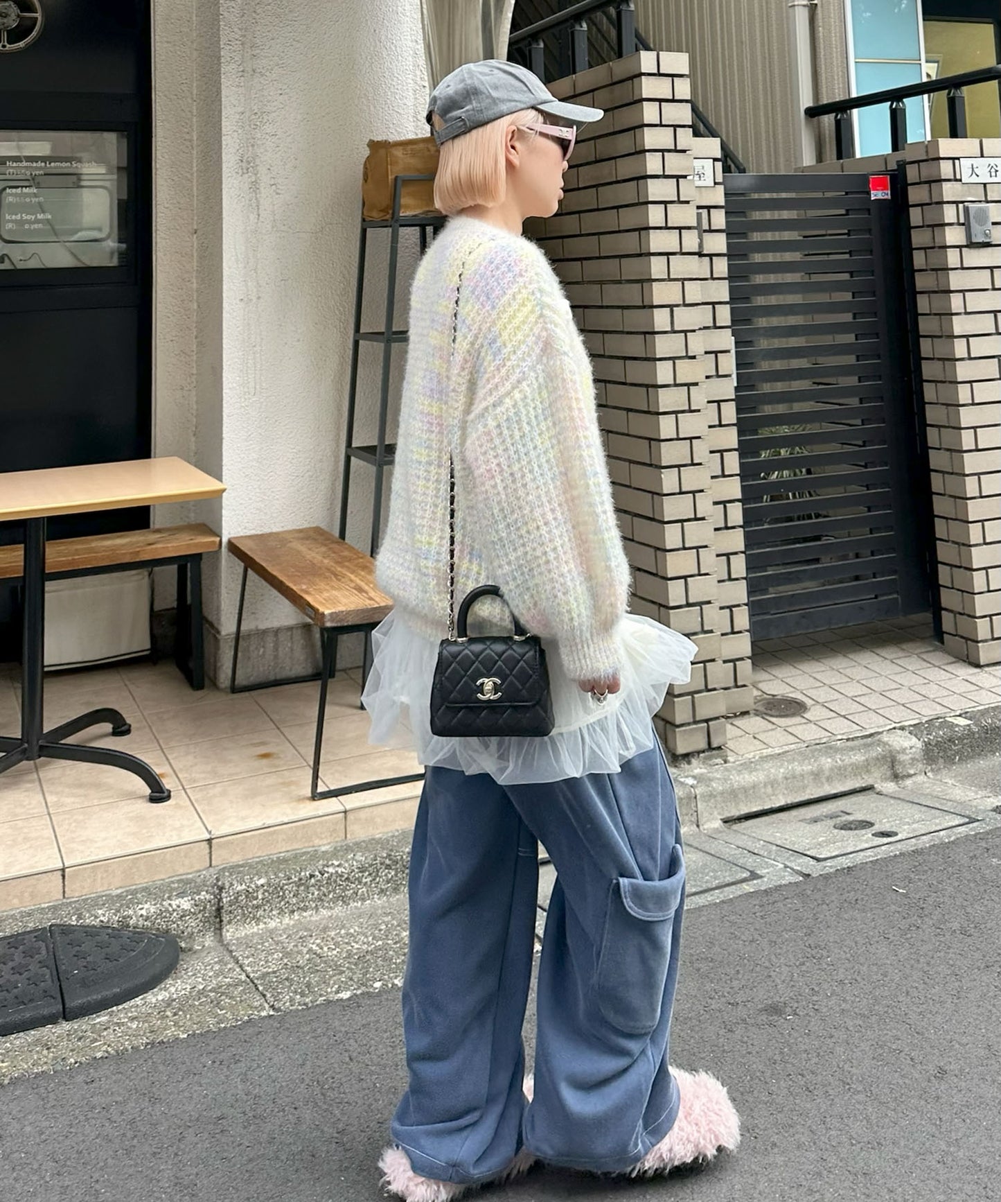 お花モチーフニット【イエロー】