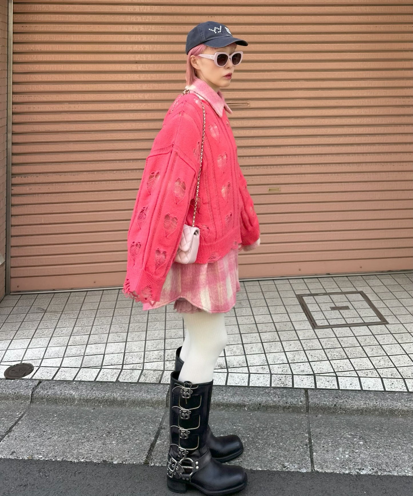 【リバイバル】ハートダメージニット【ピンク】