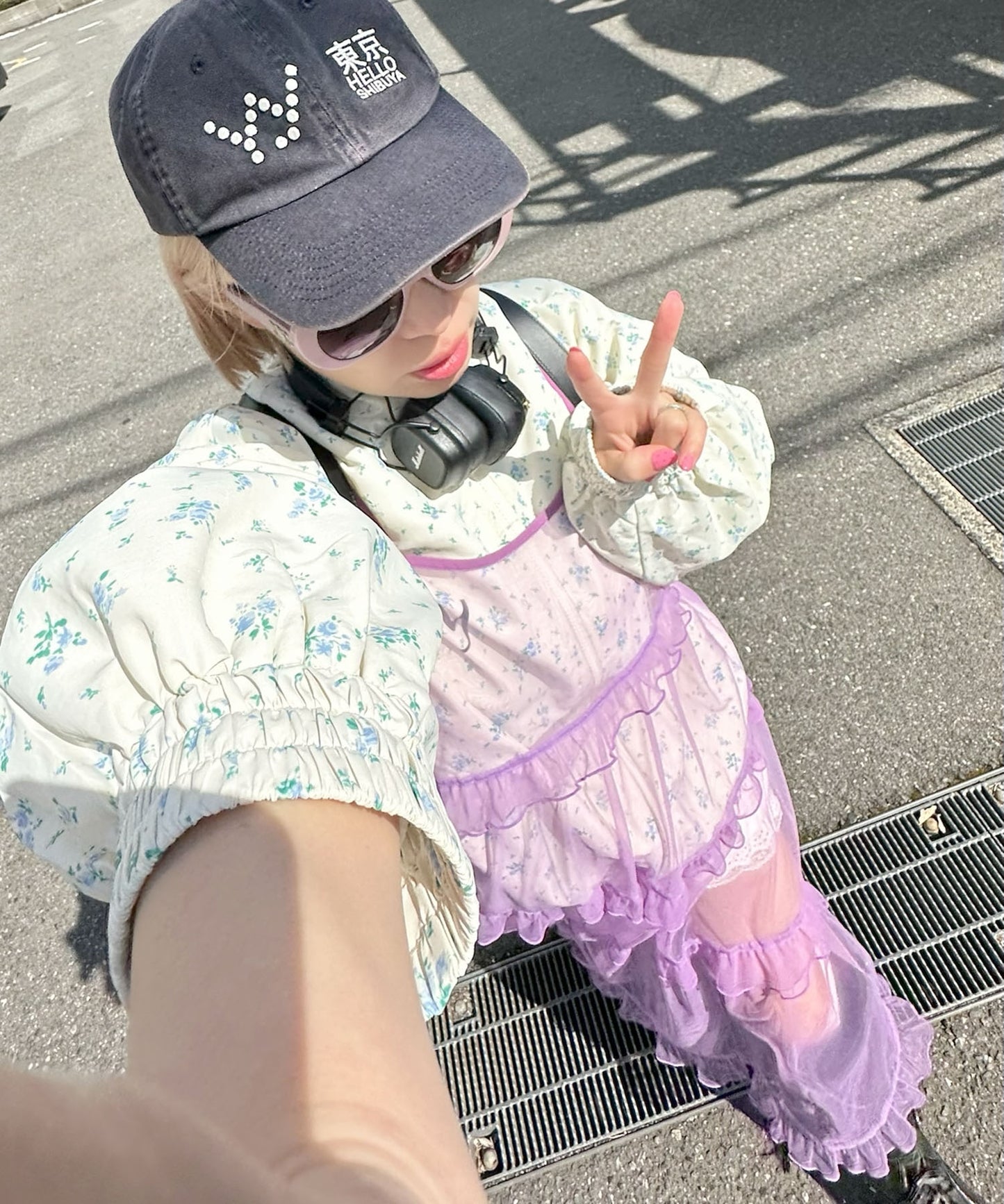 フリルティアードキャミワンピ【ラベンダー】