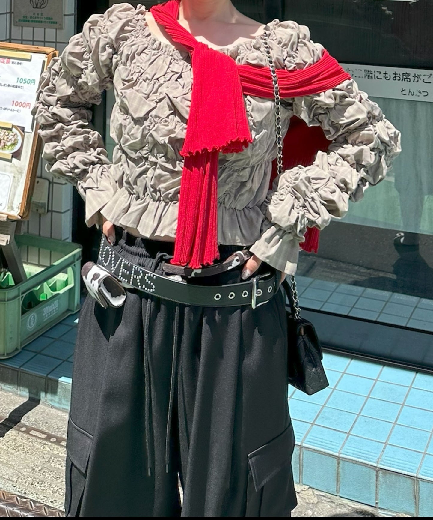 くしゅっとしたブラウス【ベージュ】