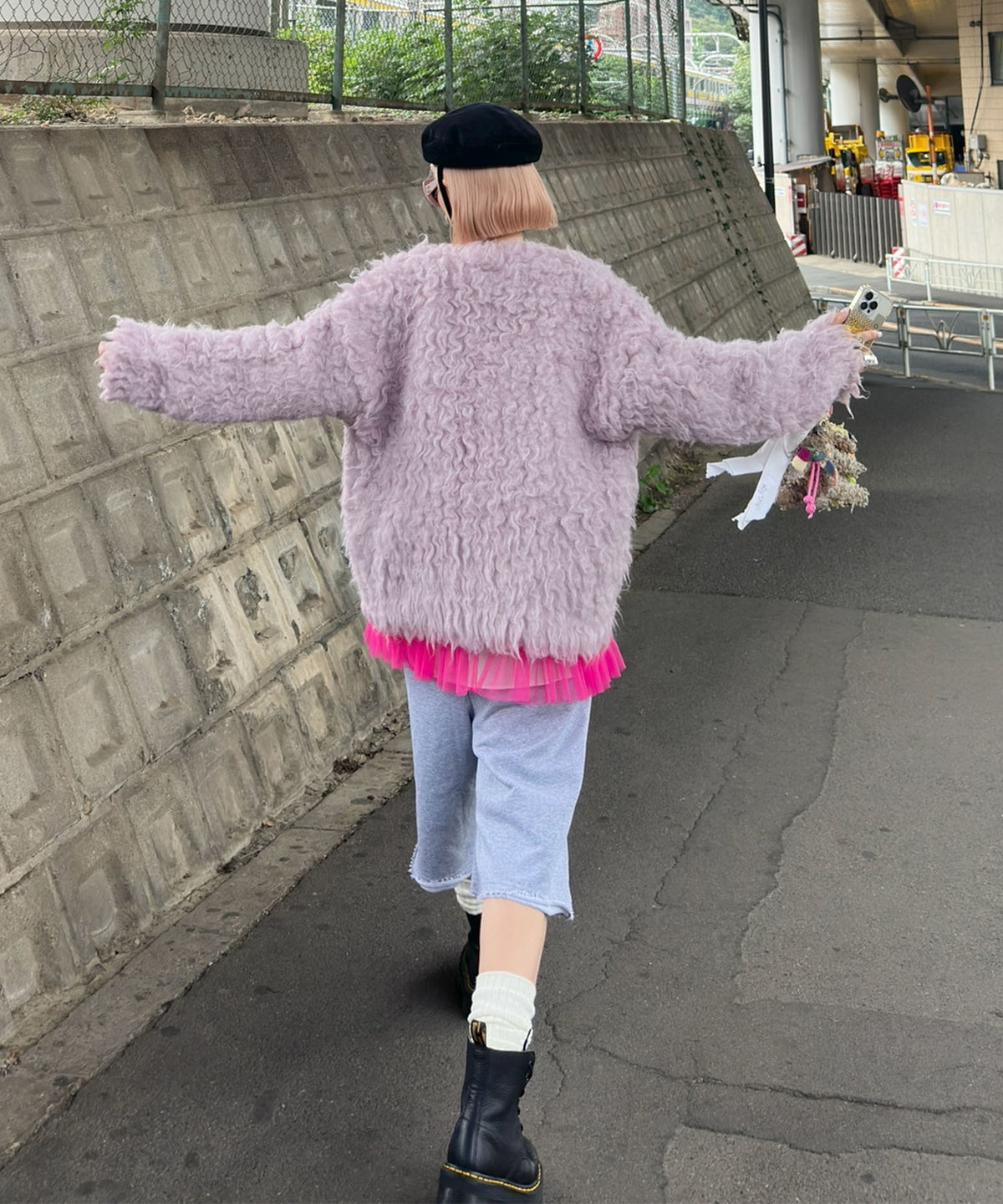 レイヤードが楽しいフリフリチュールキャミ【ピンク】